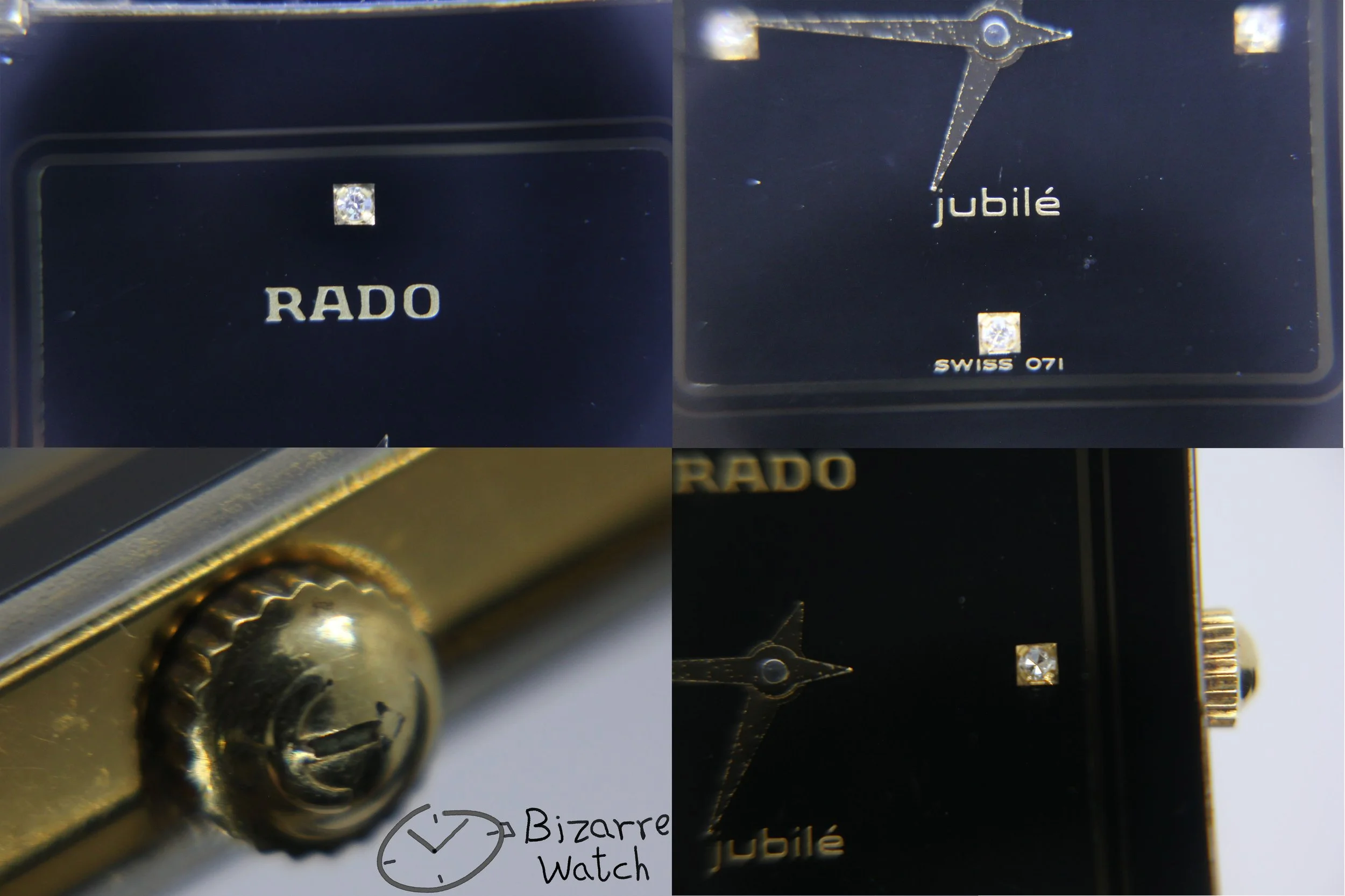 crown dial 071 logo hands 4 diamonds diamond vintage Jubilé Scratchproof Rado Jubile Diastar 204.0356.3 High Tech Ceramics  ceramic Watch ladies women preowned used