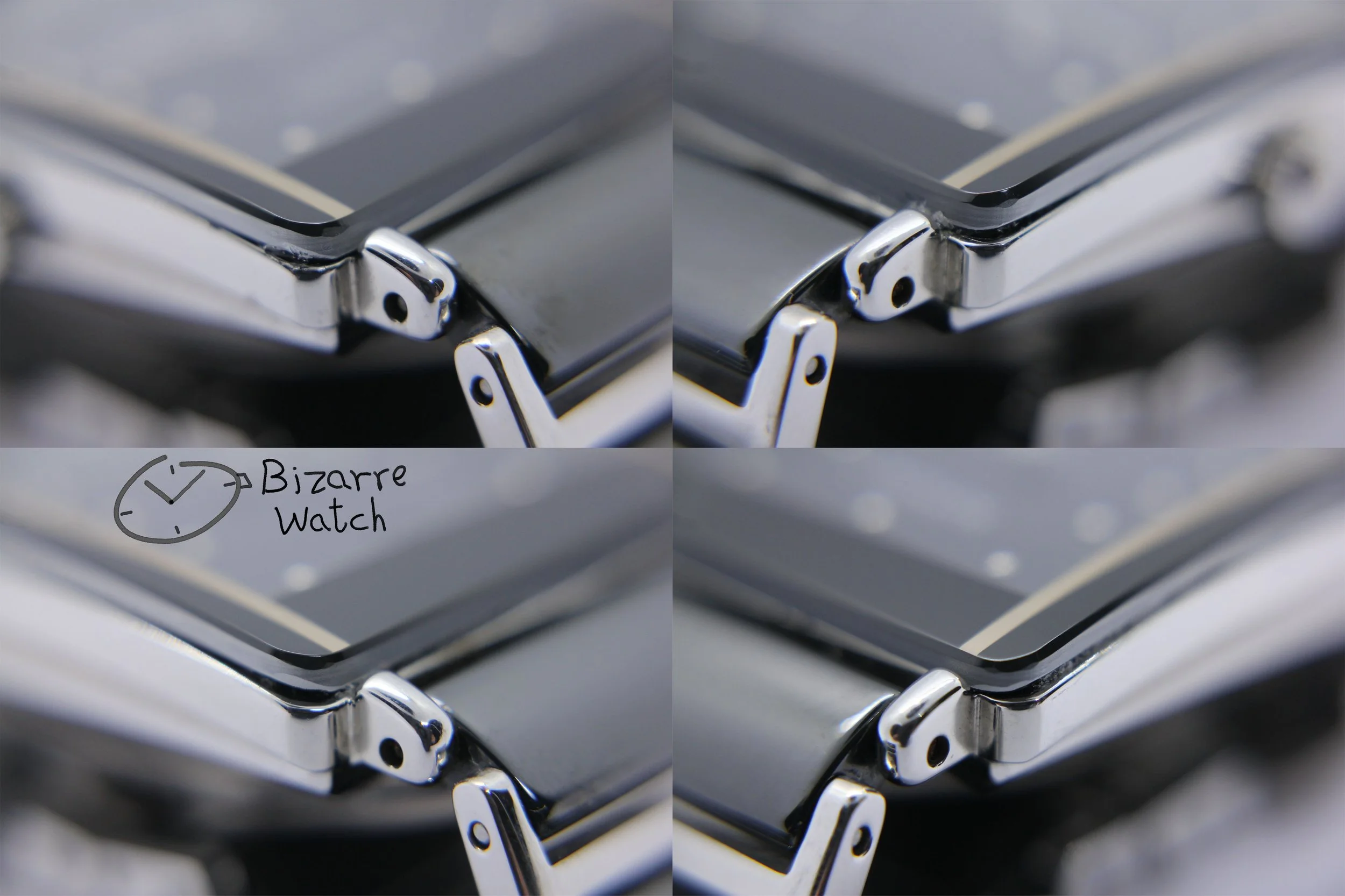 corners four crystal sapphire Scratchproof Rado Black Ceramic Diastar Integral 160.0486.3 Watch men gents bizarre bizarrewatch