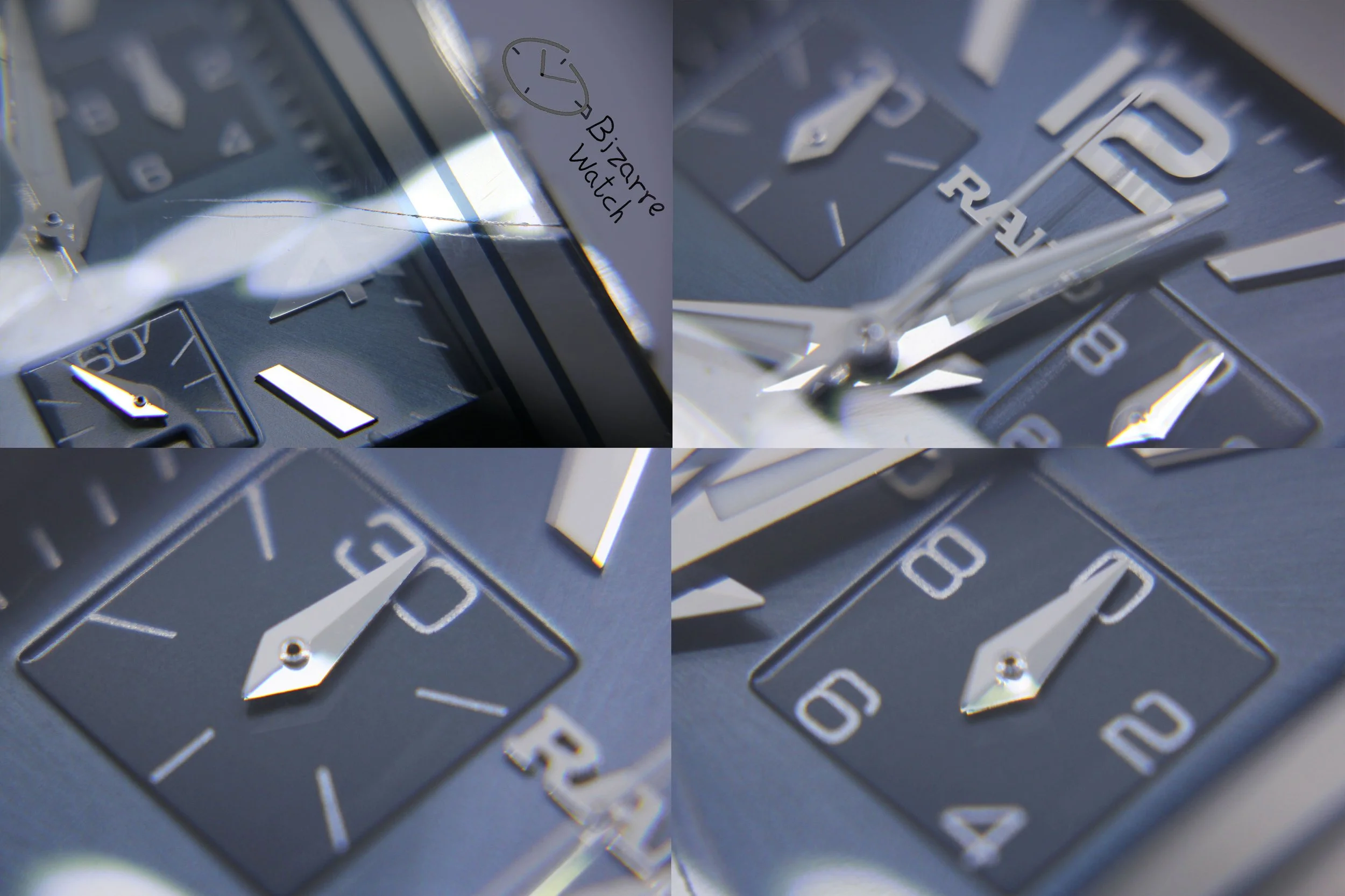 dial 020 hands logo crown Rado Diastar Chronograph Integral 538.0591.3 Ceramic blue silver Watch Titanium men unisex women