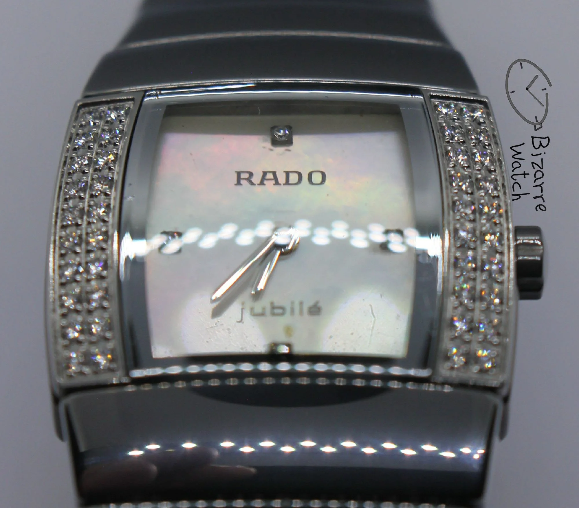 polarised polarized lens view Diamond Rado Sintra Jubilé jubilee jubile Mother Of Pearl 22mm 153.0578.3 Ceramic Watch ladies women titanium silver bizarre