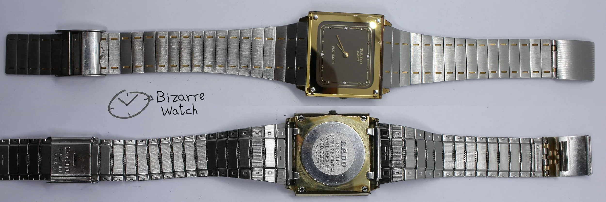 Rado Florence 121.2019.2 bracelet goldplated sapphire bizarrewatch bizarre watch women men unisex used preowned