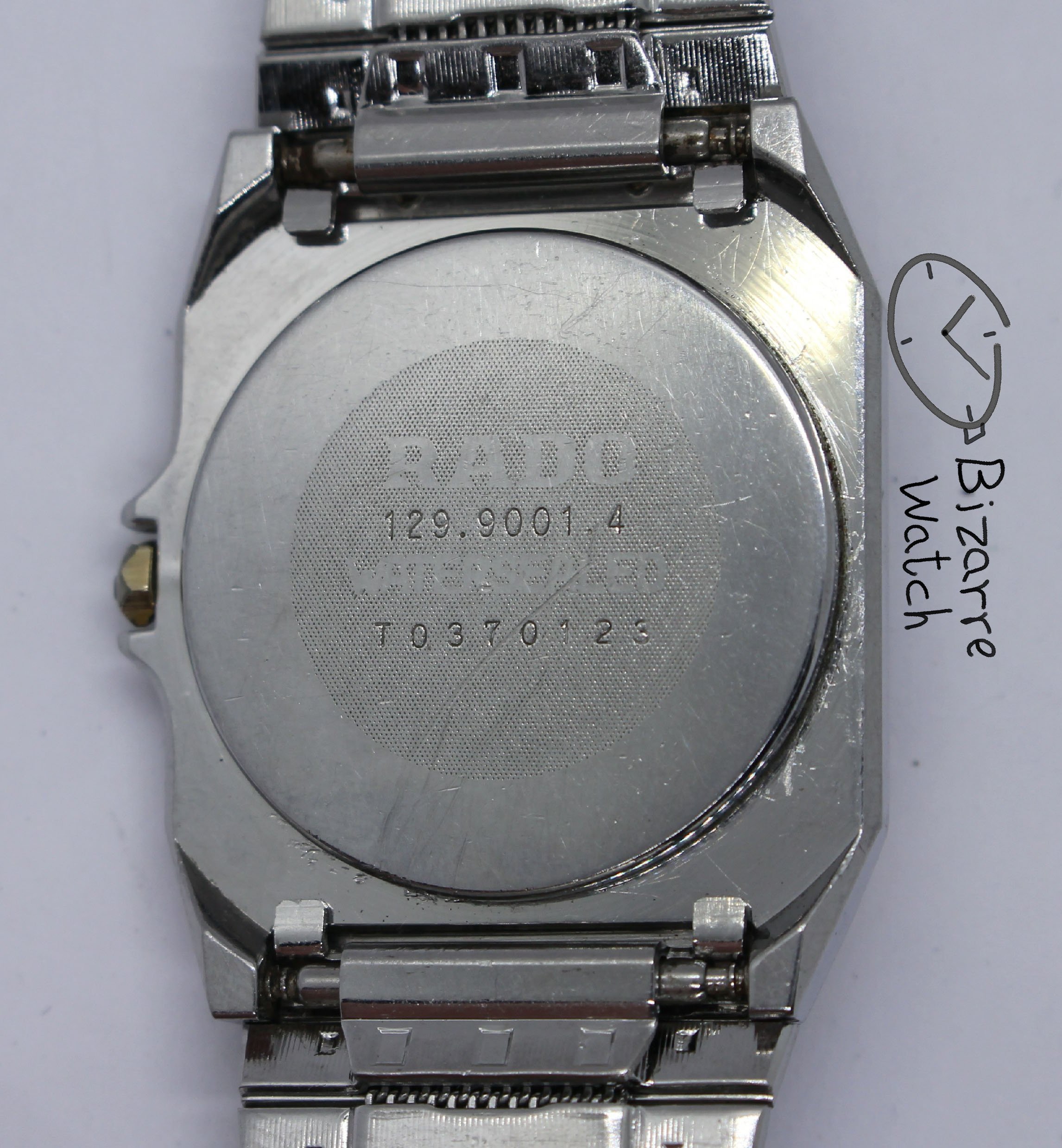 caseback cartier Vintage Rado 27mm De Santos Homage Goldplated White Dial 129.9001.4 Watch bizarre women men unisex ladies preowned used