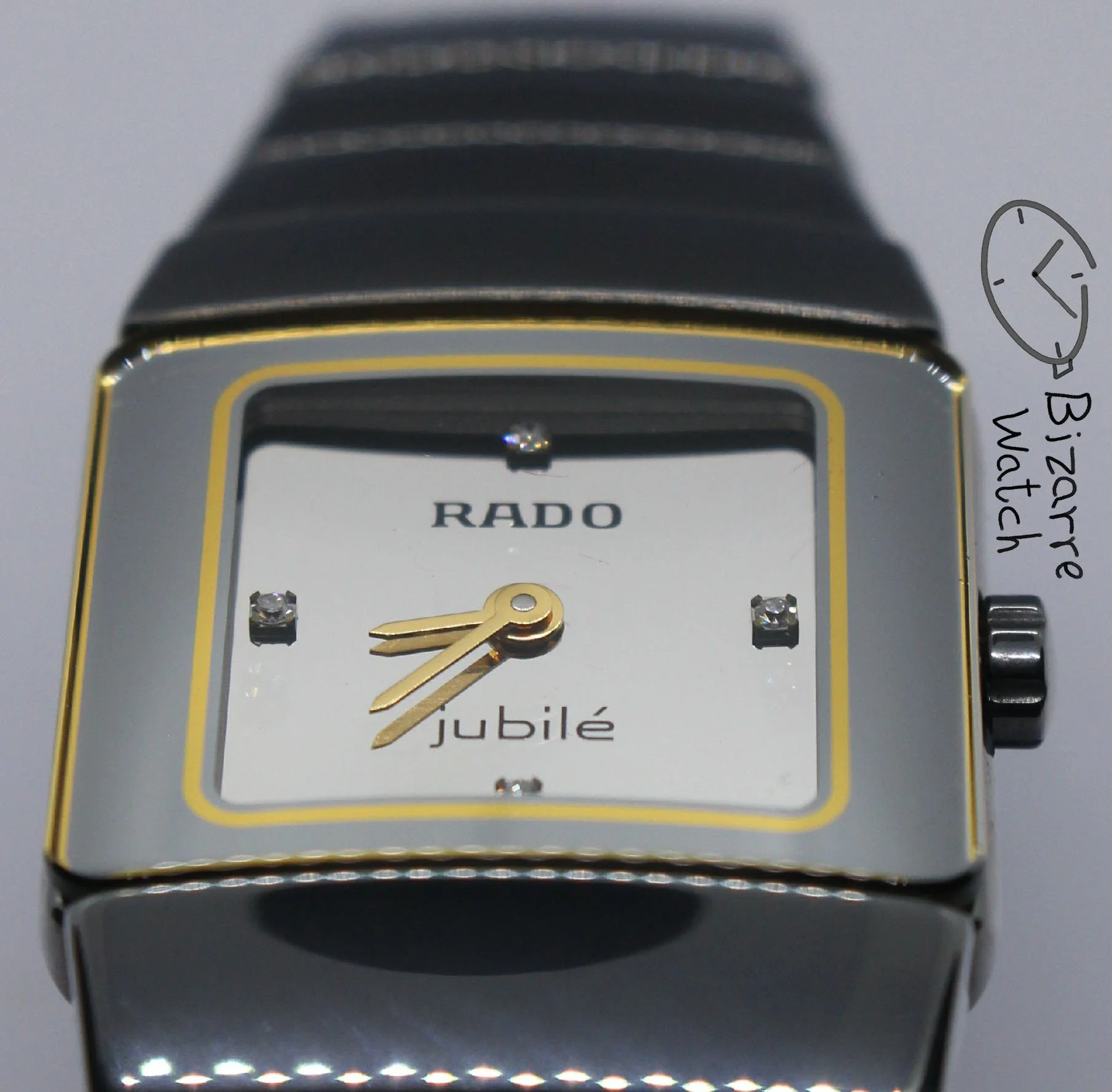 polarised polarized lens view Jubilé diamond Diamonds Rado Diastar Sintra Jubile jubiee 21mm Silver 153.0334.3 Ceramic Watch ladies women bizarre bizarrewatch