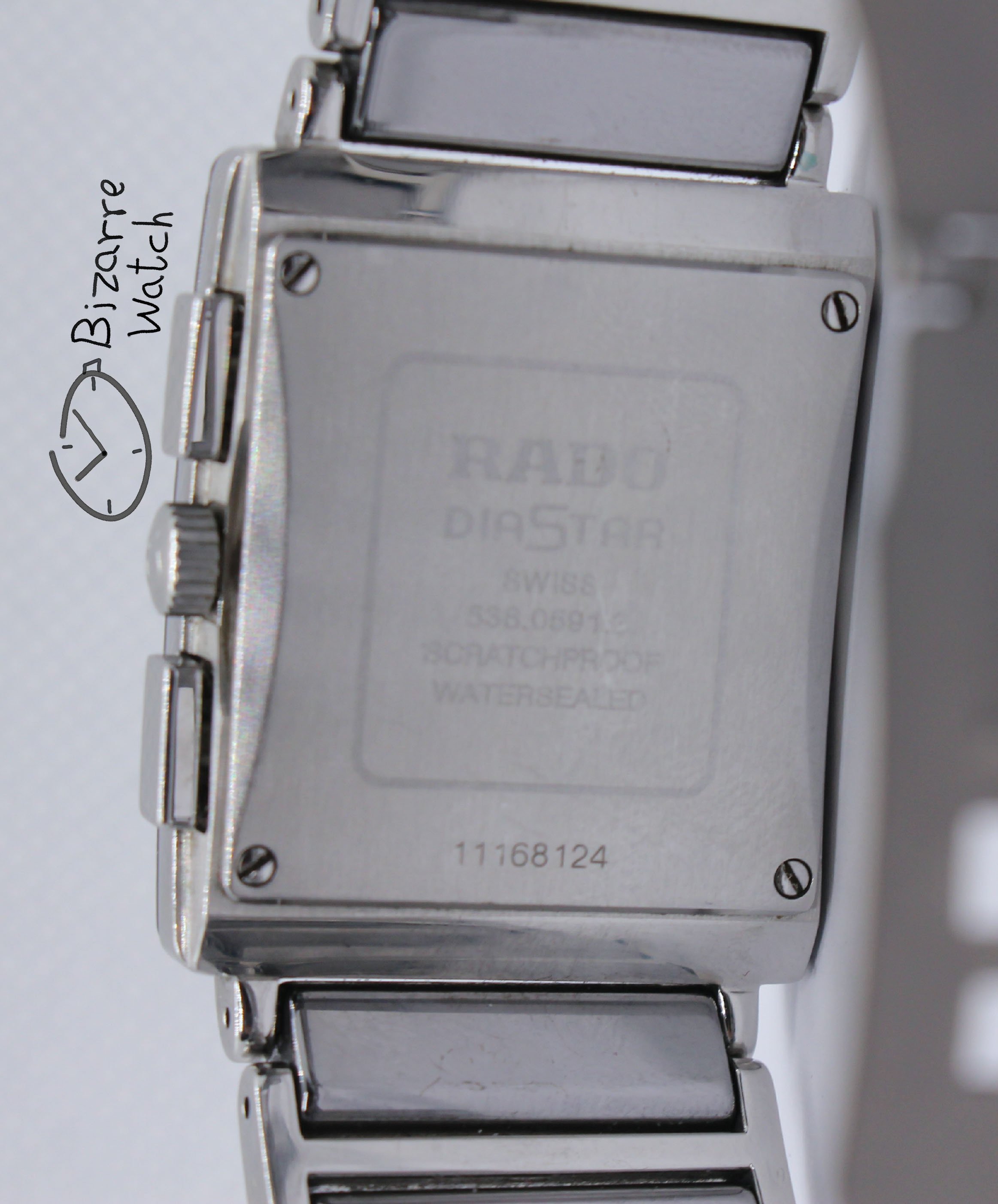 caseback Rado Diastar Chronograph Integral 538.0591.3 Ceramic blue silver Watch Titanium men unisex women