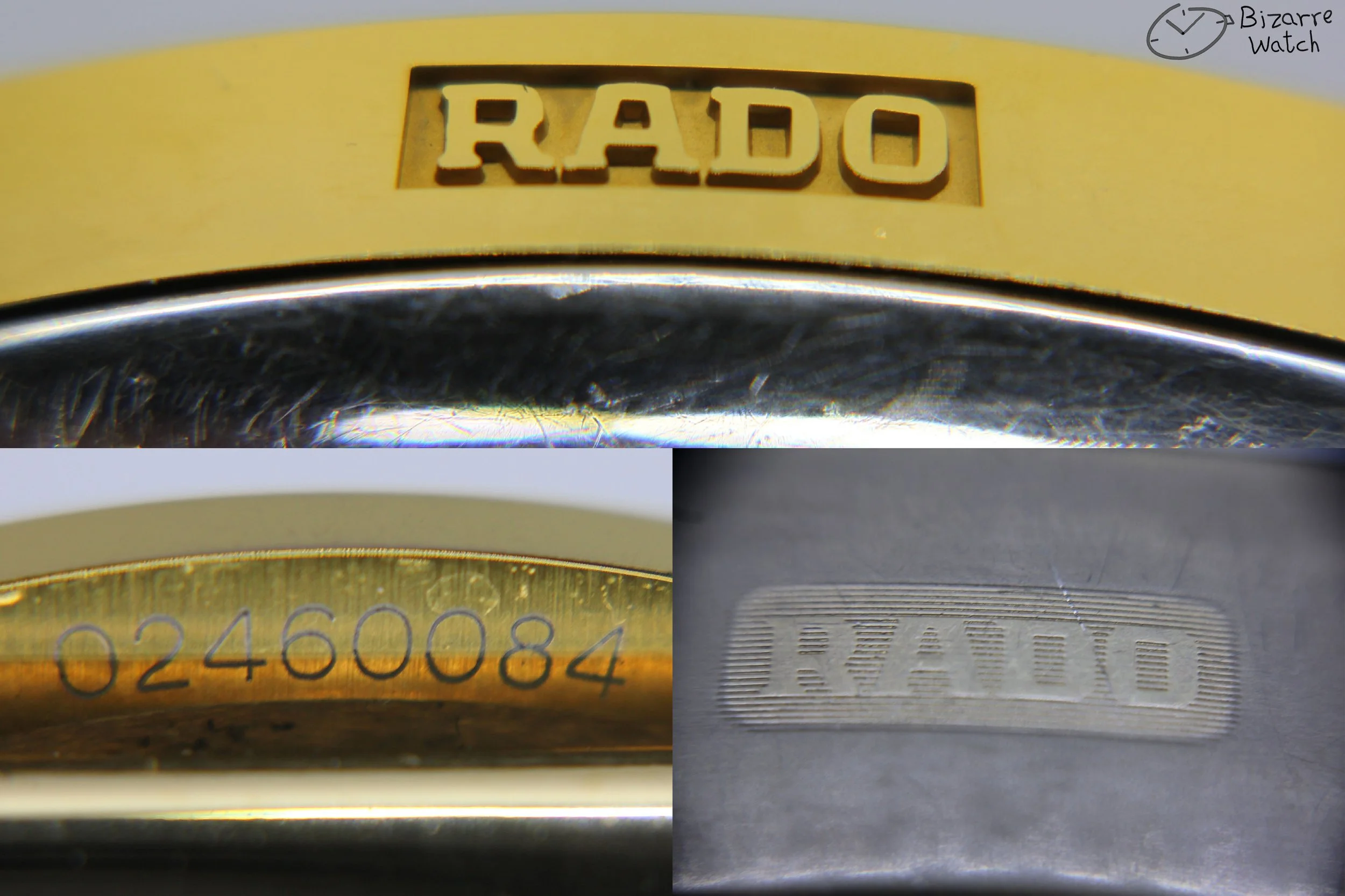 serial number clasp 04369 gold RADO The Original Diastar Scratchproof 114.0393.3 Day Date 36mm Goldplated Watch bizarrewatch bizarre men unisex women