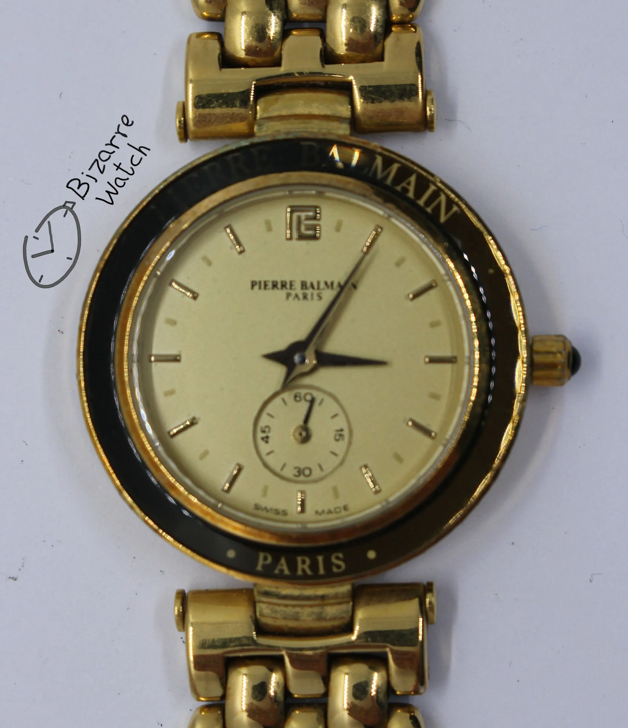 small seconds Vintage Ladies Goldplated Pierre Balmain Subsecond Hand Watch