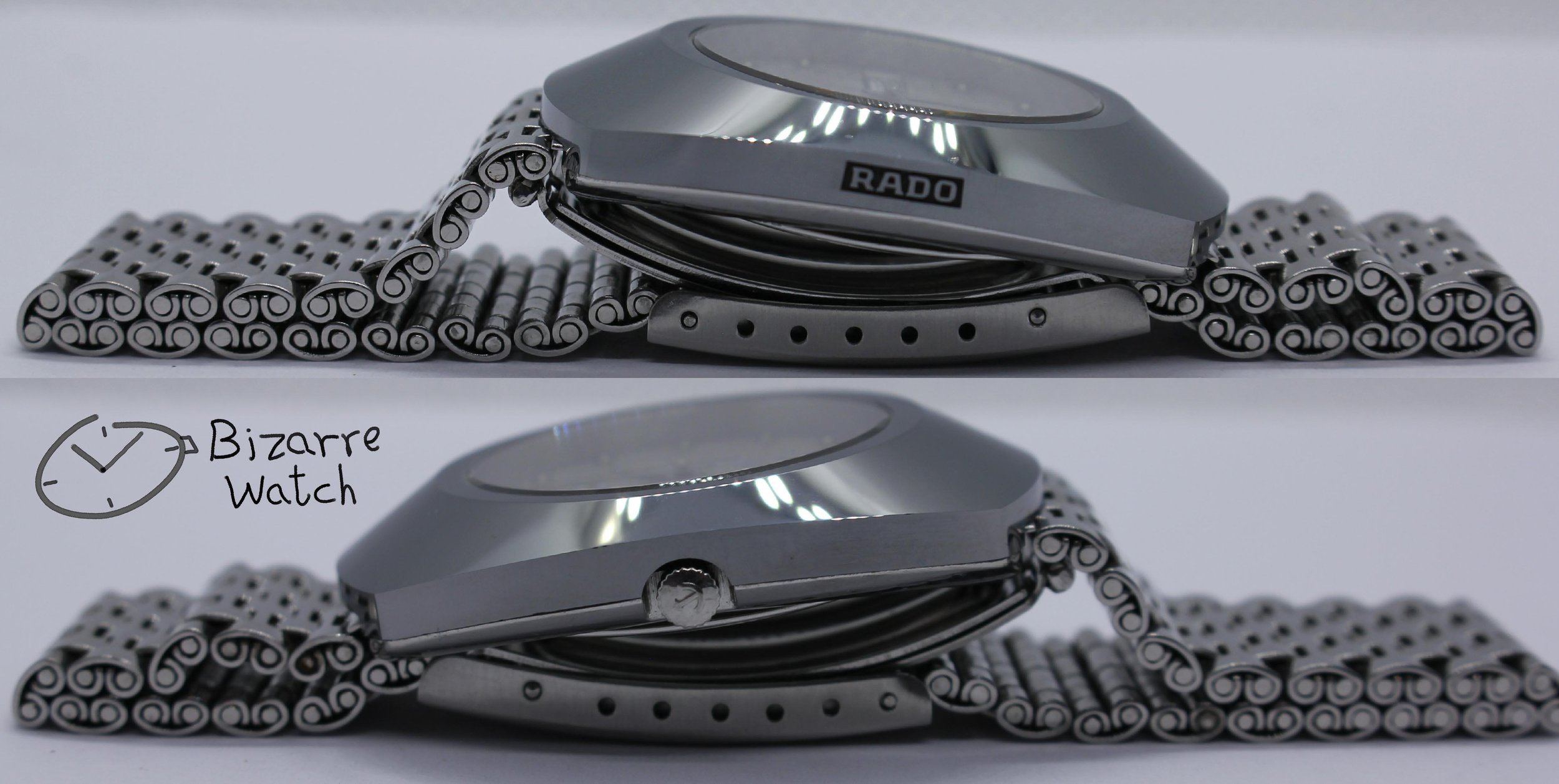 sides new used vintage Rado The Original 114.0391.3 Silver Tungsten women men watch unisex bizarre