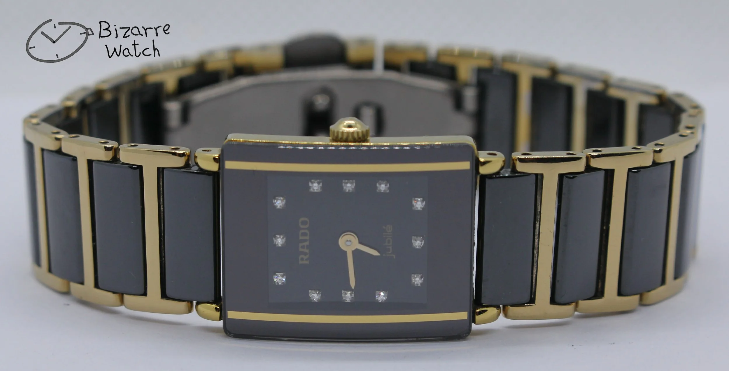 diamond diamonds dial 073 Rado Jubilé Jubile Scratchproof gold Black Ceramic Diastar Integral 153.0383.3 Watch Rado Integral Jubilee 153.0283.3 153.0283.3N bizarre bizarrewatch women ladies
