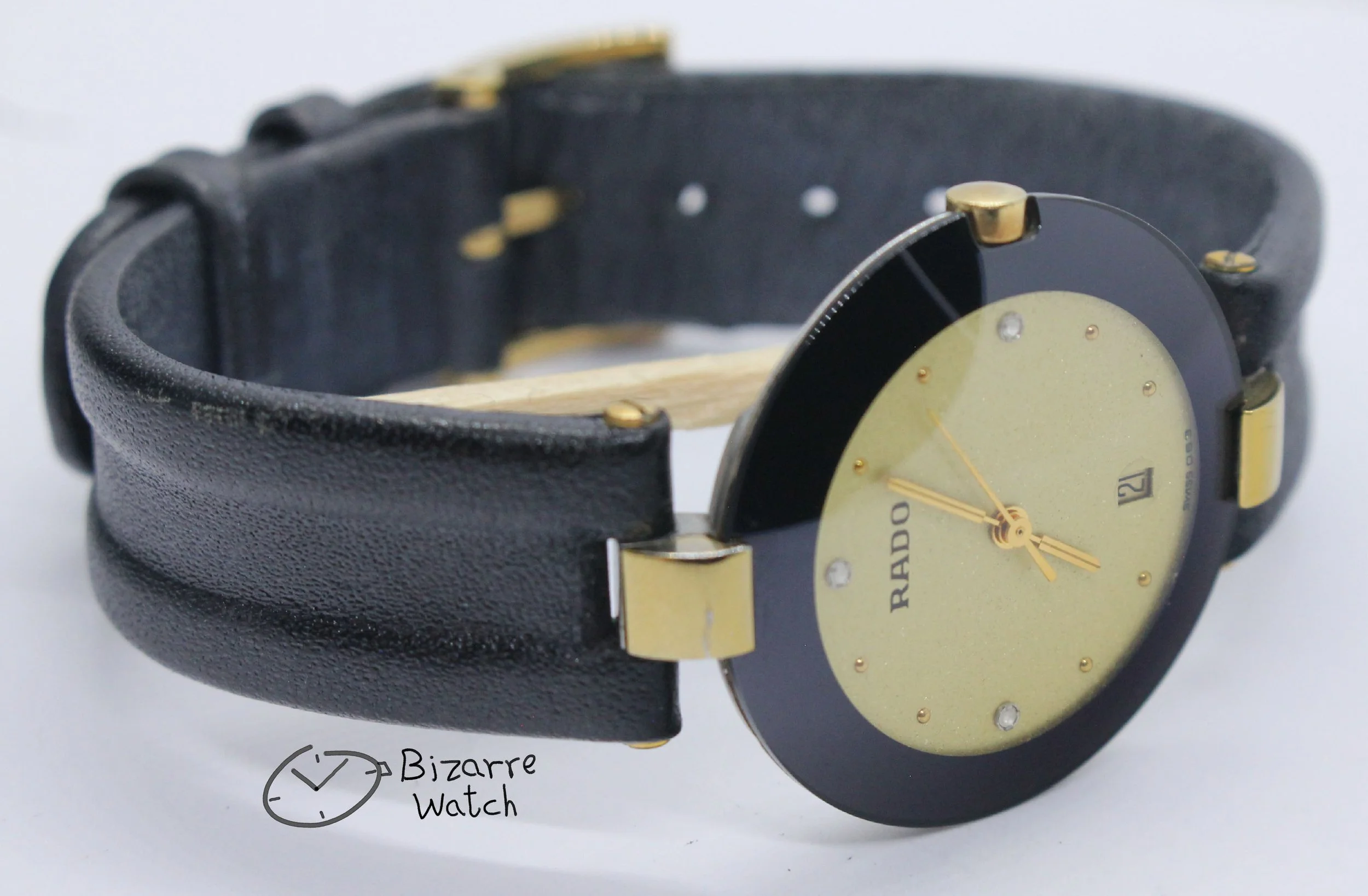 polarised polarized lens view dial 063 vintage Rado La Coupole Yellow Dial 30mm 129.4077.4 Domed Sapphire Leather Strap Watch women ladies unisex bizarre