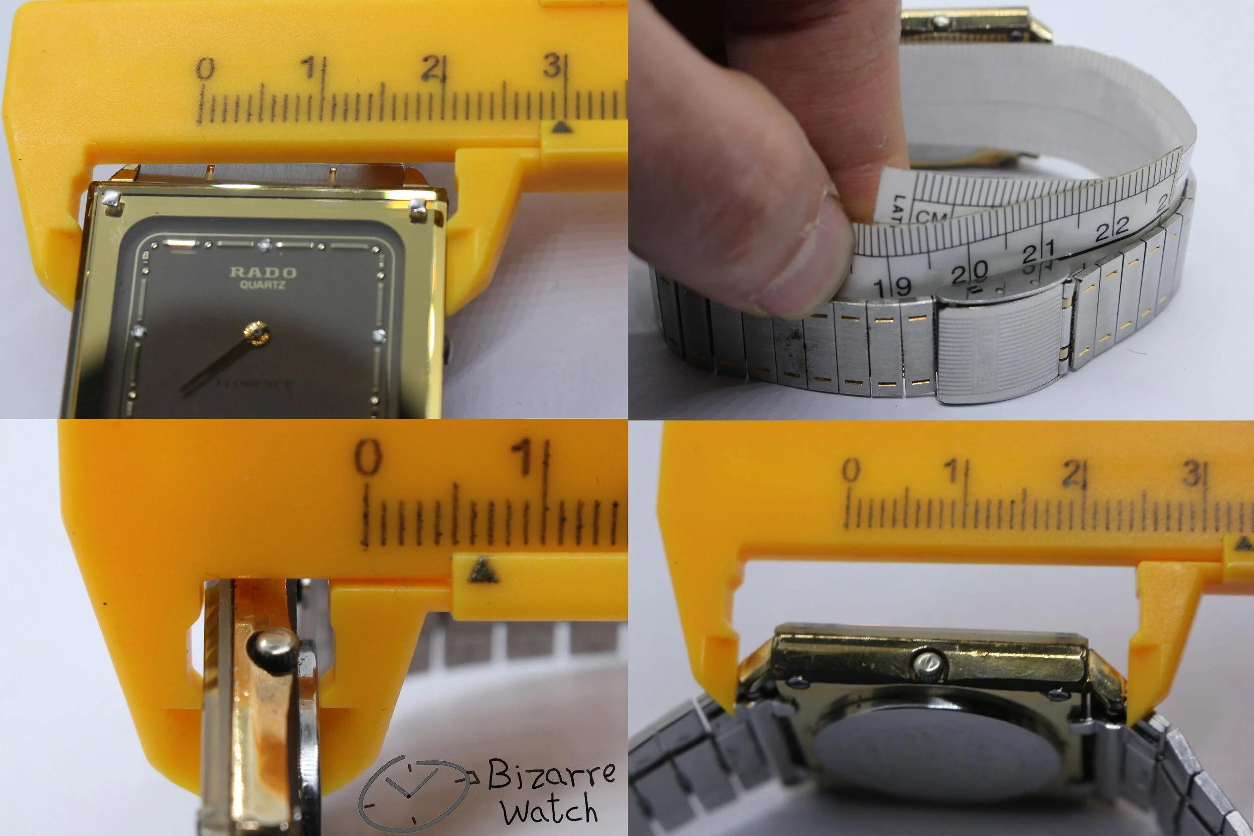 size dimensions wrist eta 956.031 movemen Rado Florence 121.2019.2 bracelet goldplated sapphire bizarrewatch bizarre watch women men unisex used preowned