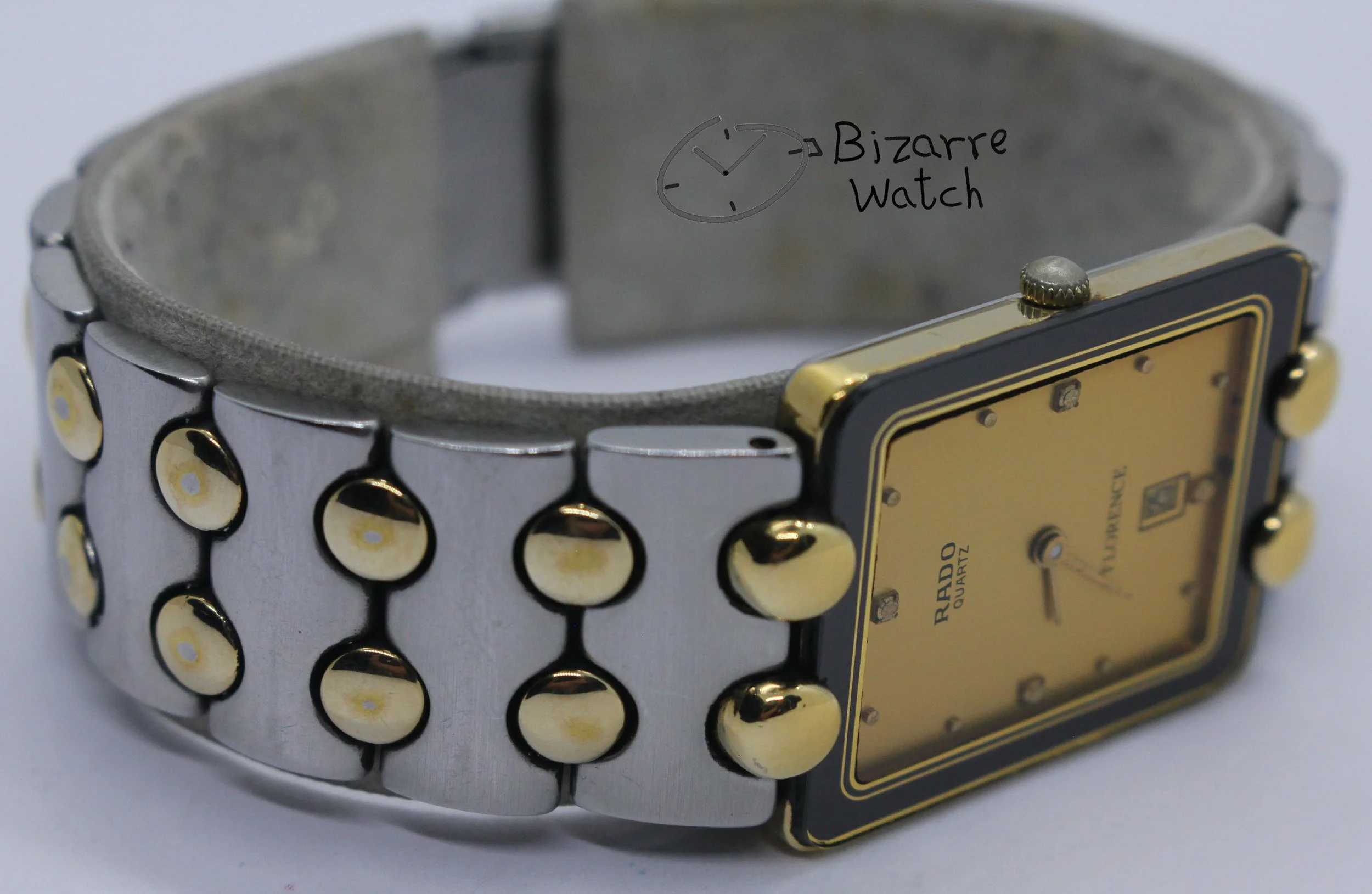 polarised polarized lens view Vintage Goldplated 24mm Rado Florence 160.3530.2 Two Tone Bracelet Watch women men unisex used preowned pre-owned bizarre