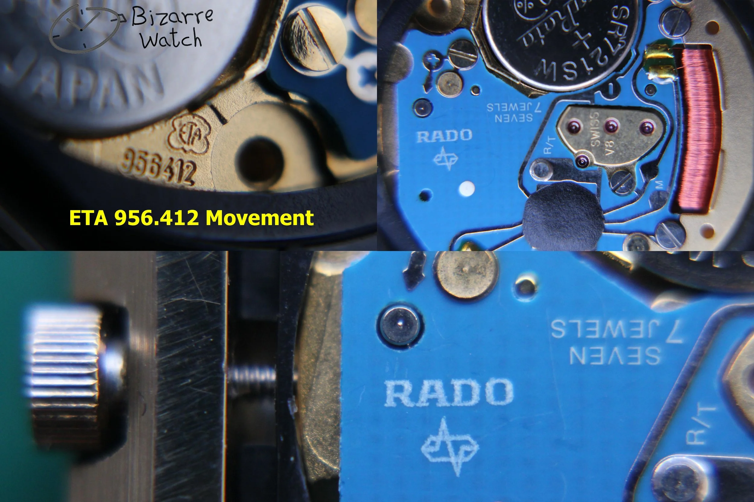 eta 956.412 movement Vintage Scratchproof Rado Diastar 129.0325.3 Tungsten Mirror Finish Unisex Watch bizarre women men