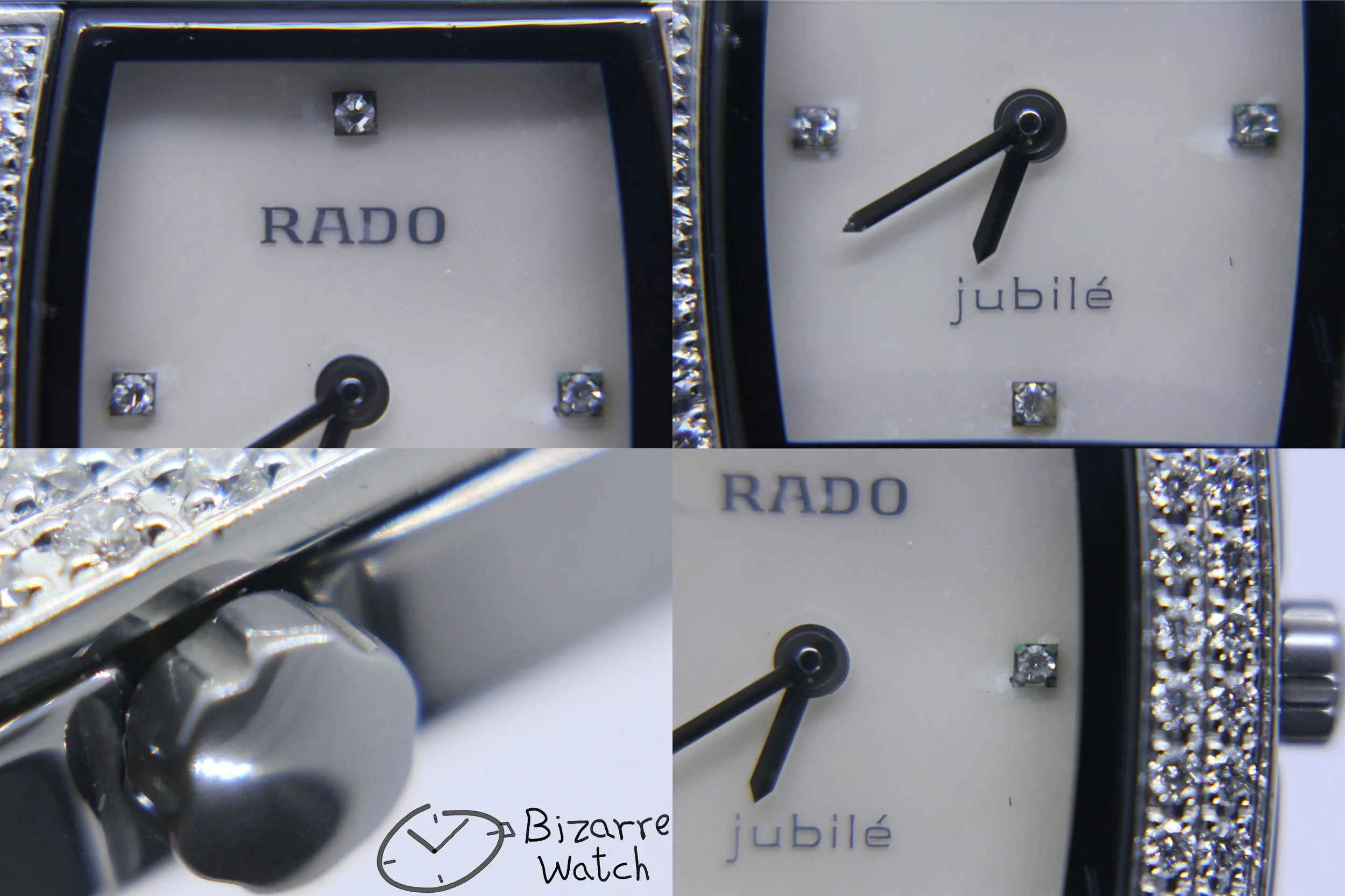 mop dial 090 hands crown logo Diamond Rado Sintra Jubilé jubilee jubile Mother Of Pearl 22mm 153.0578.3 Ceramic Watch ladies women titanium silver bizarre