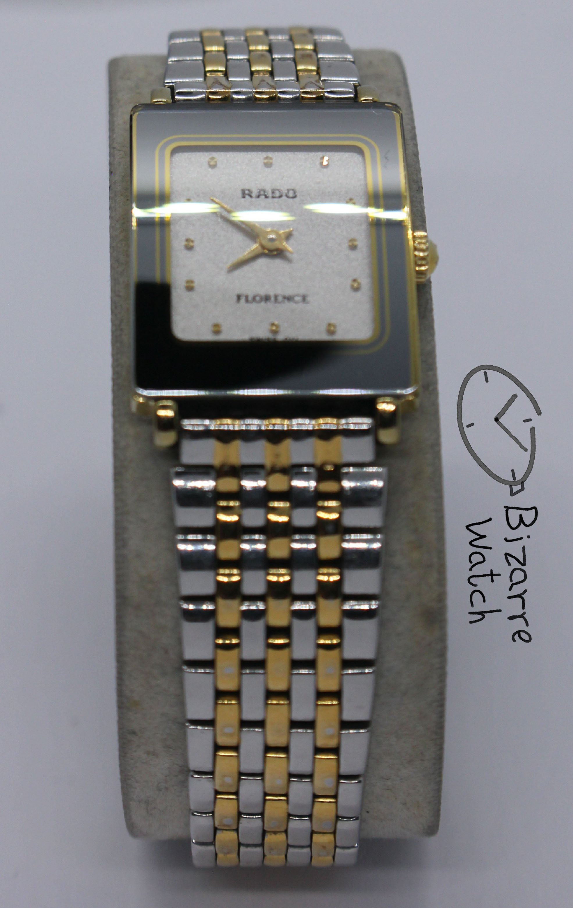 women Ladies Rado Florence 153.3606.2 153.3606.2n  Two Tone Bracelet Sapphire Crystal Watch bizarrewatch bizarre