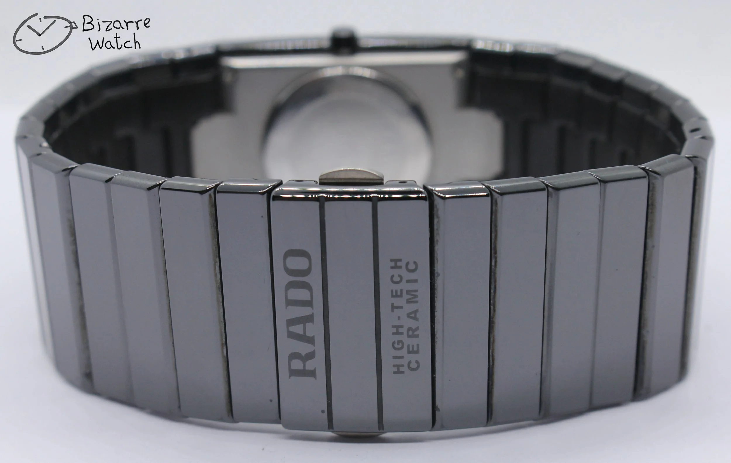 titanium clasp 04599 27mm Scratchproof Rado Ceramica Diastar 111.0294.3 Black Ceramic Watch bizarre women men unisex used preowned pre-owned