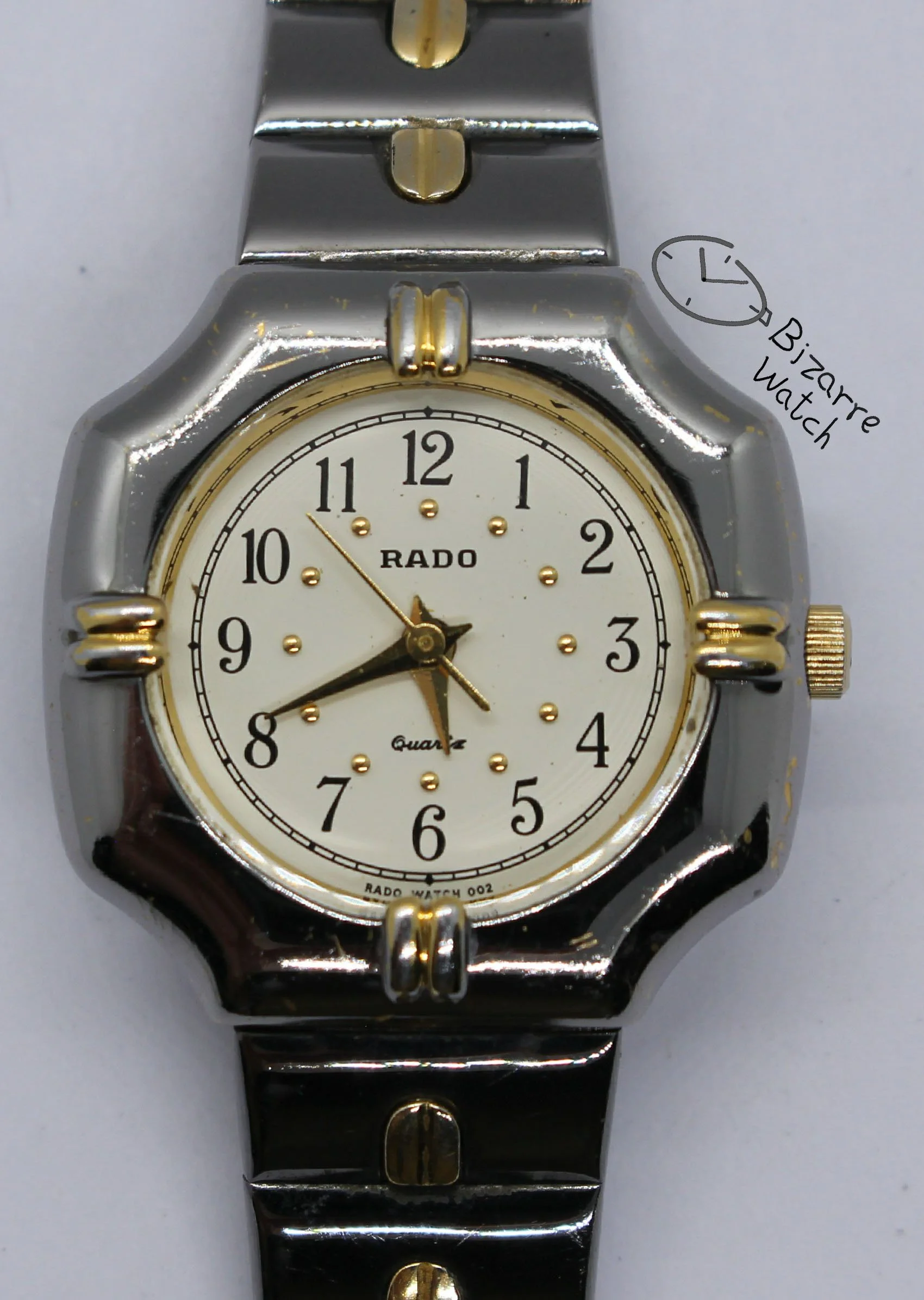 Vintage Ladies Rado 205.9500.4 Watch bizarre ladies women goldplated bracelt stainless steel