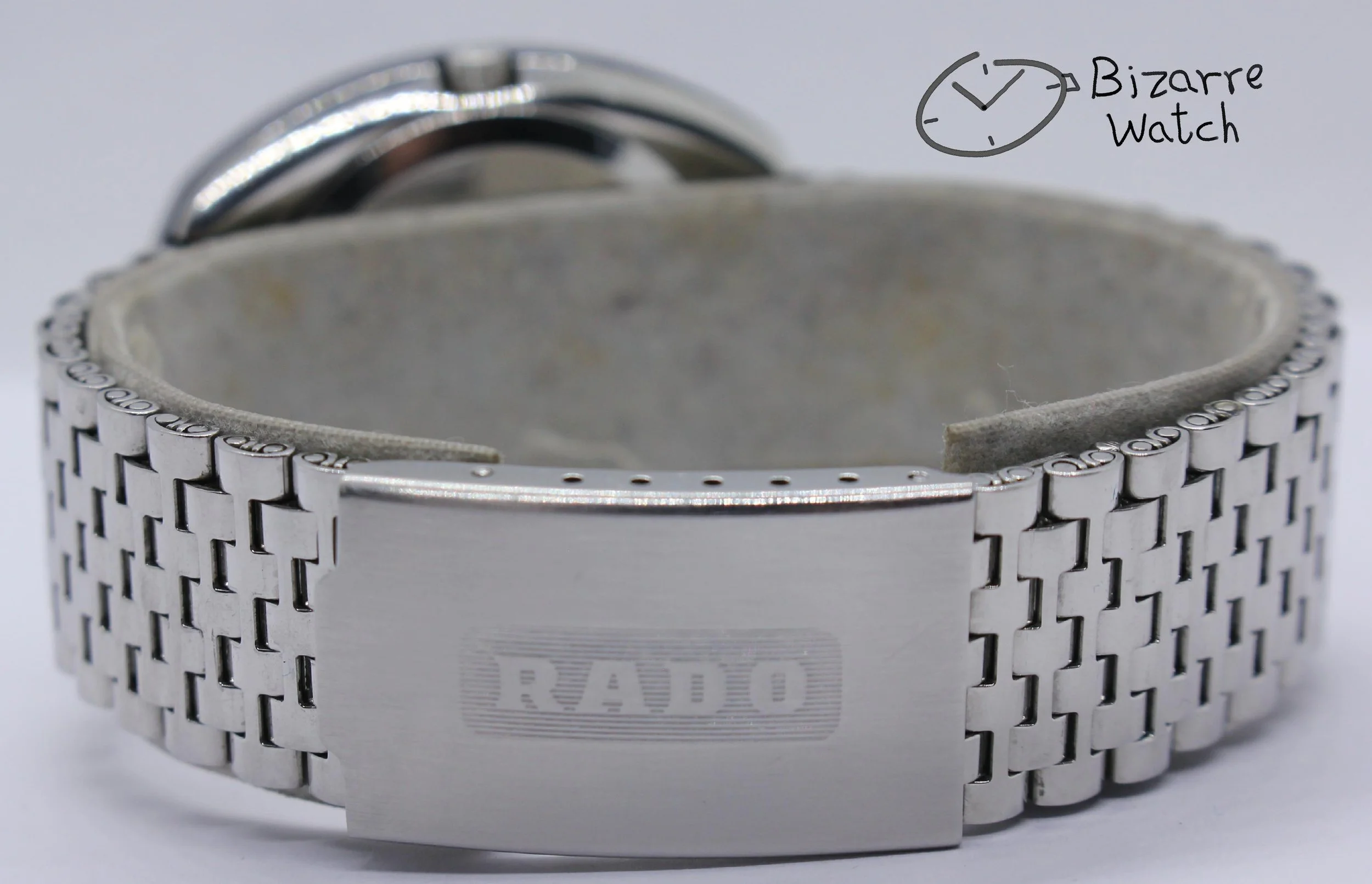 clasp 04368 new used vintage Rado The Original 114.0391.3 Silver Tungsten women men watch unisex bizarre