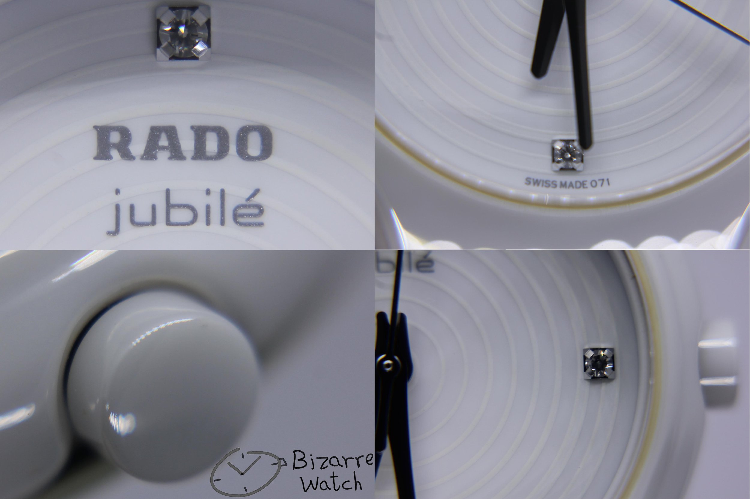 crown dial hands logo 073 diamond Diamonds Ladies Rado Jubile Jubilé 318.0696.3 True White Ceramic Watch women ladies scratchproof high tech