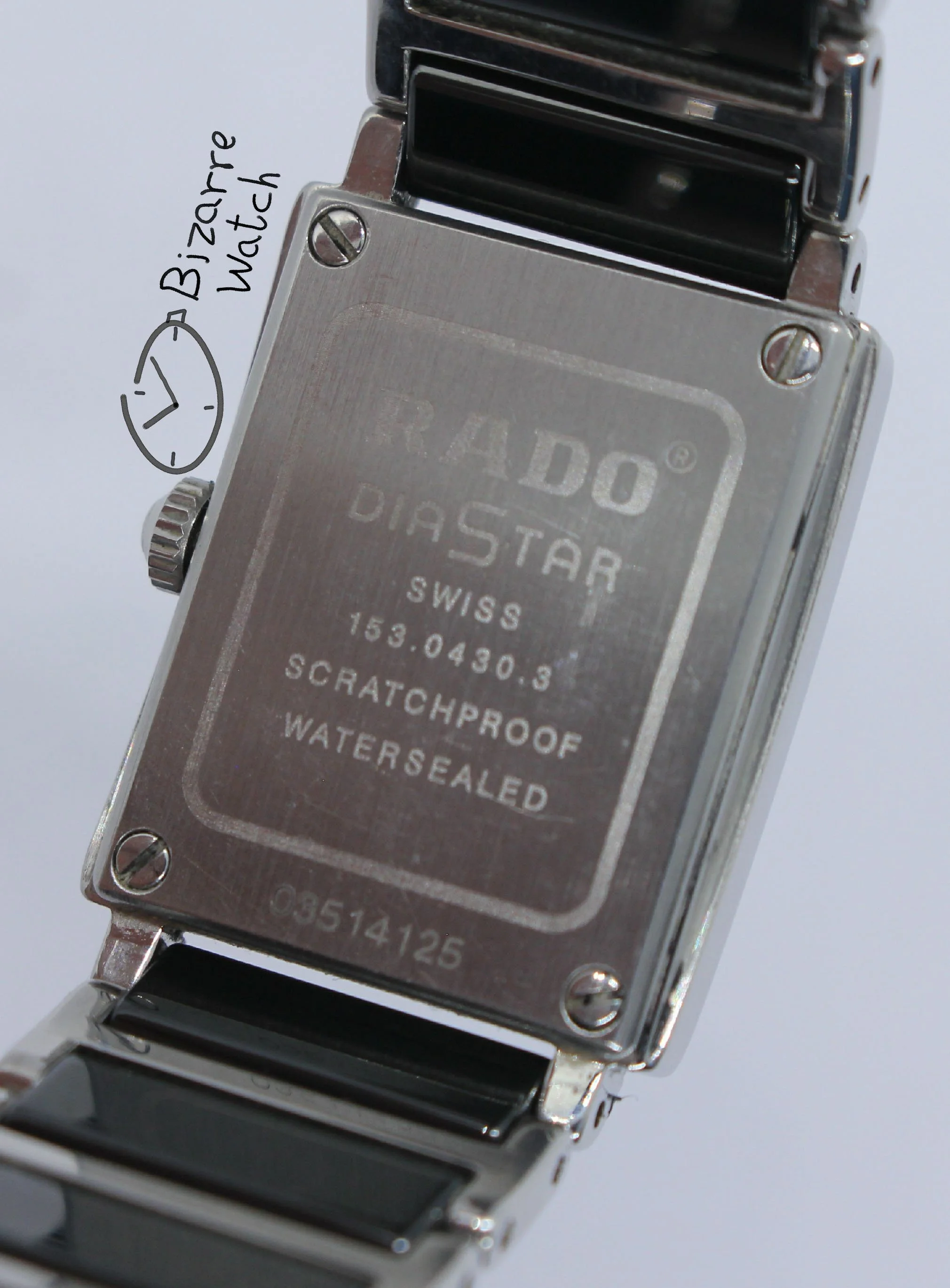 caseback side diamond 42 Diamonds Ladies Rado Ceramic Rado Integral Jubilé 153.0430.3 Watch jubilee jubile women ladies bizarre bizarrewatch