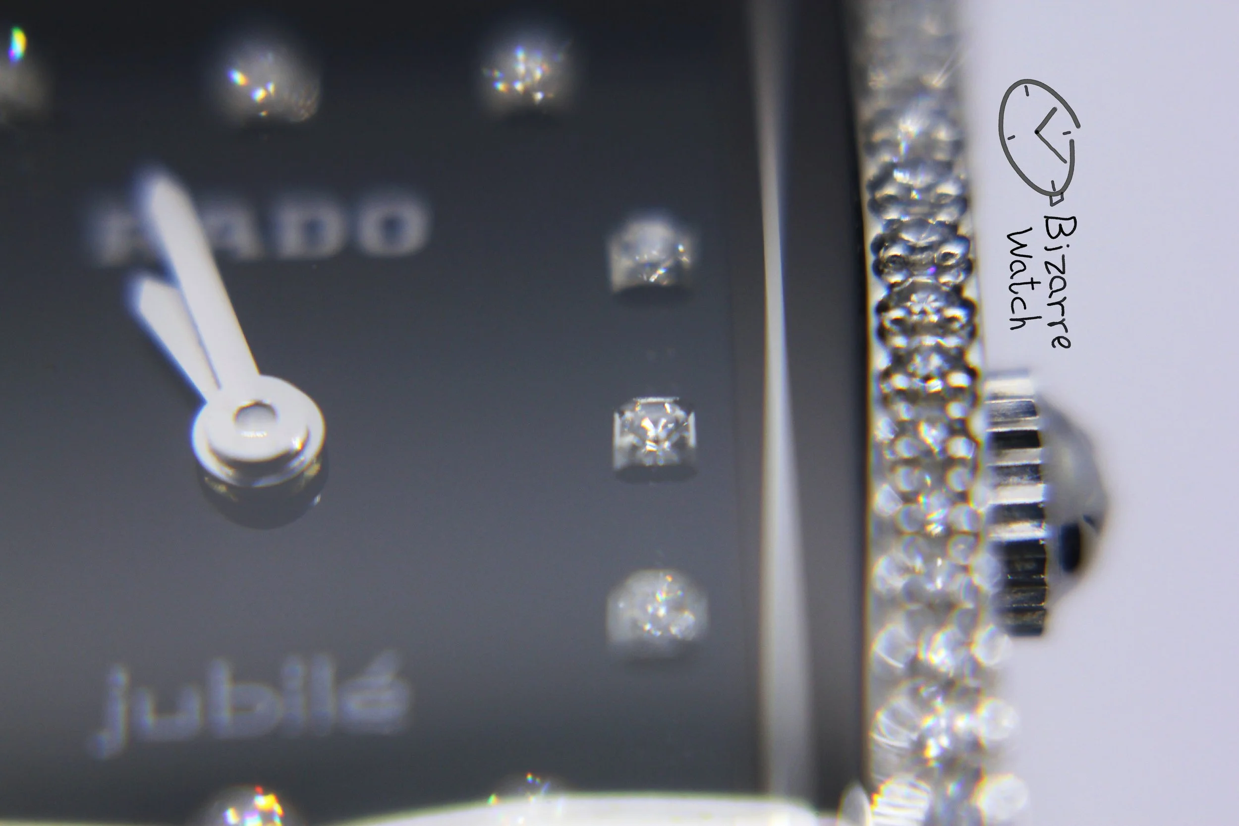 dial 074 hands logo black 50 Diamonds Rado Ceramic Rado Integral Jubile 153.0430.3 Watch bizarre women ladies Jubilé