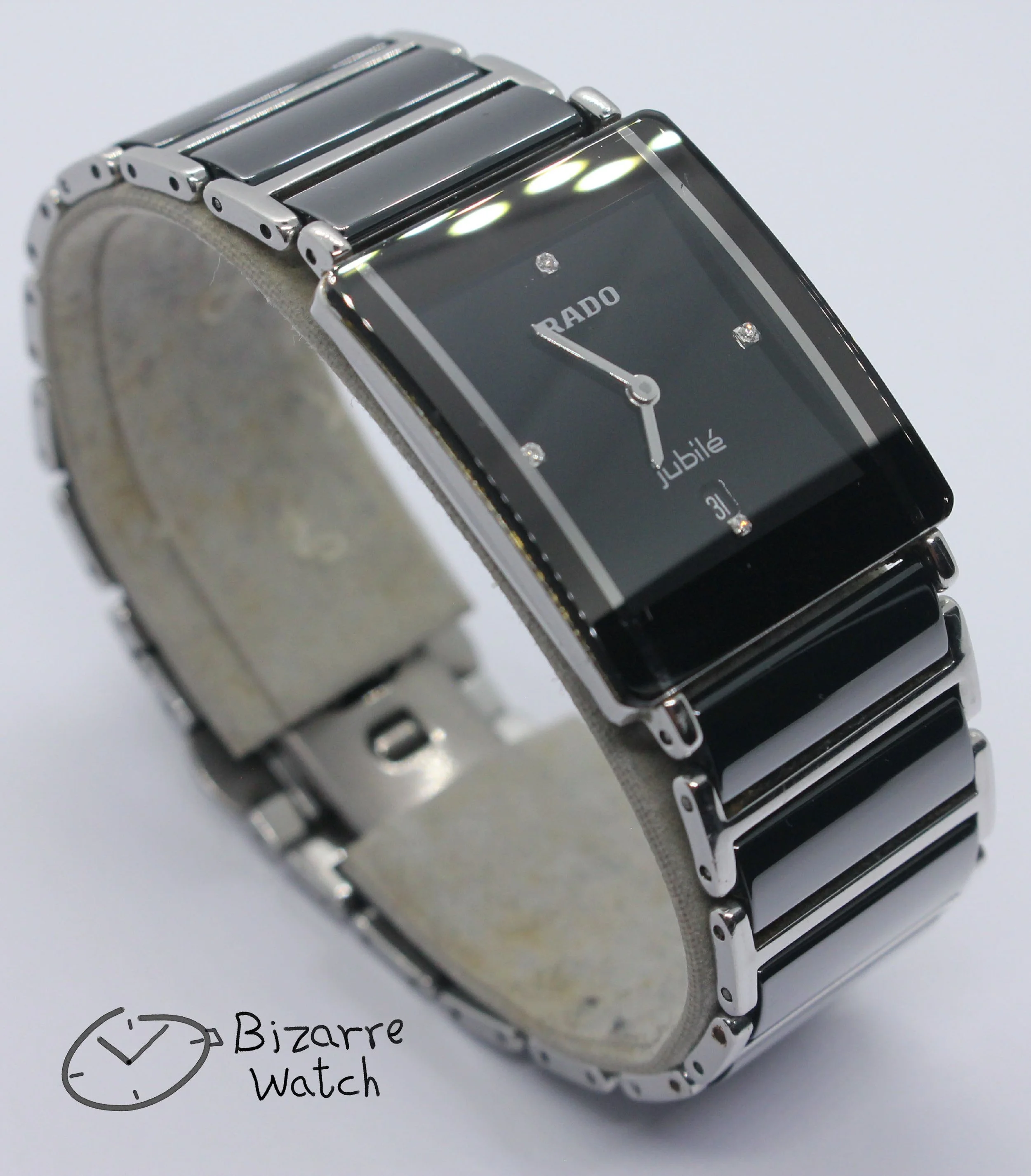 polarised polarized lens view Scratchproof Rado jubile jubilee Jubilé Black Ceramic Diastar Integral 160.0486.3 Watch women men unisex bizarrewatch bizarre