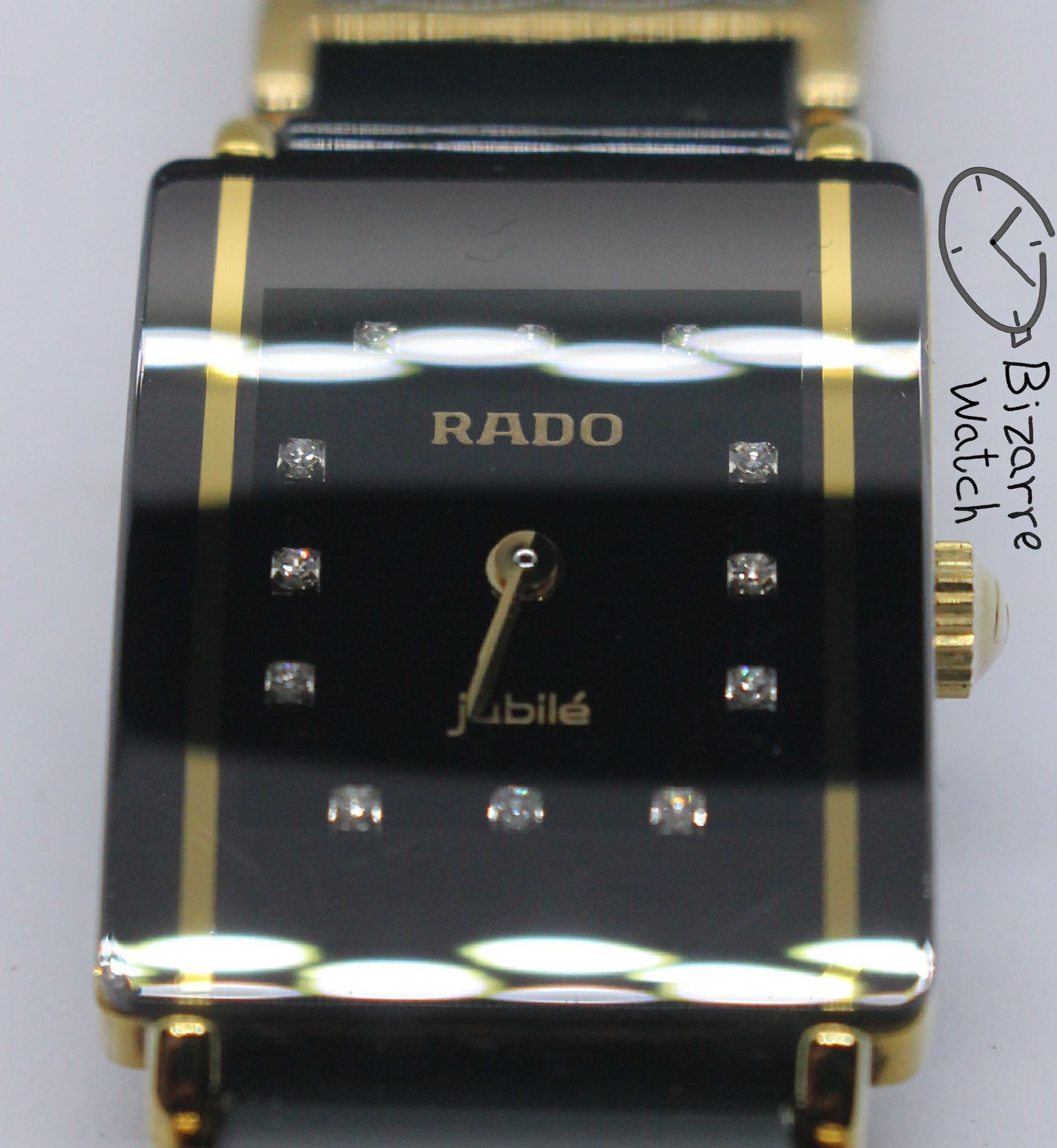 polarised polarized lens view Rado Jubilé Jubile Scratchproof gold Black Ceramic Diastar Integral 153.0383.3 Watch Rado Integral Jubilee 153.0283.3 153.0283.3N bizarre bizarrewatch women ladies