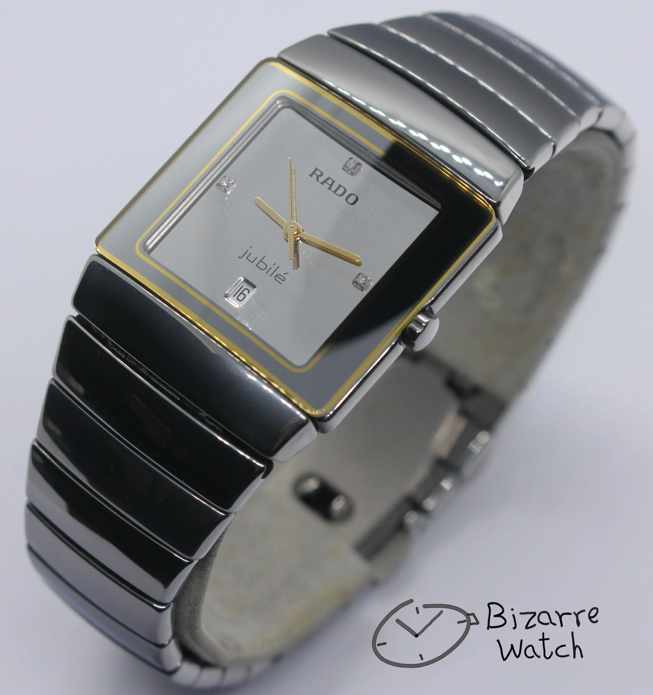 ساعة ساعه حريمي رجالي رادو سينترا جوبيلي جوبيلي جوبيلي فضية مرصعة بالألماس ألماس الماس 152.0332.3 سيراميك التيتانيومرجال نساء