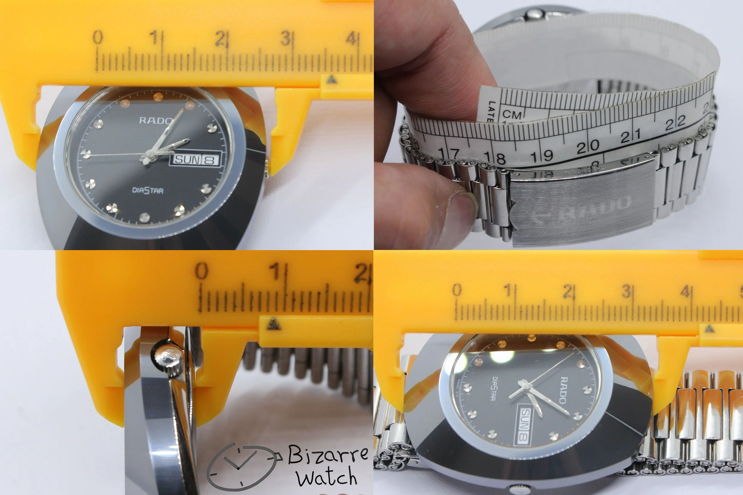 RADO New Original Diastar 114.0391.3 Day Date 36mm Tungsten 