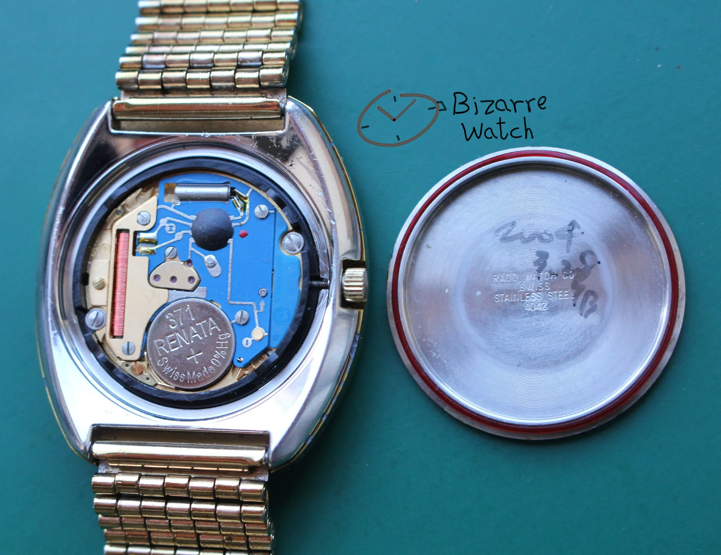 eta movement 955.422 gold RADO The Original Diastar Scratchproof 114.0393.3 Day Date 36mm Goldplated Watch bizarrewatch bizarre men unisex women