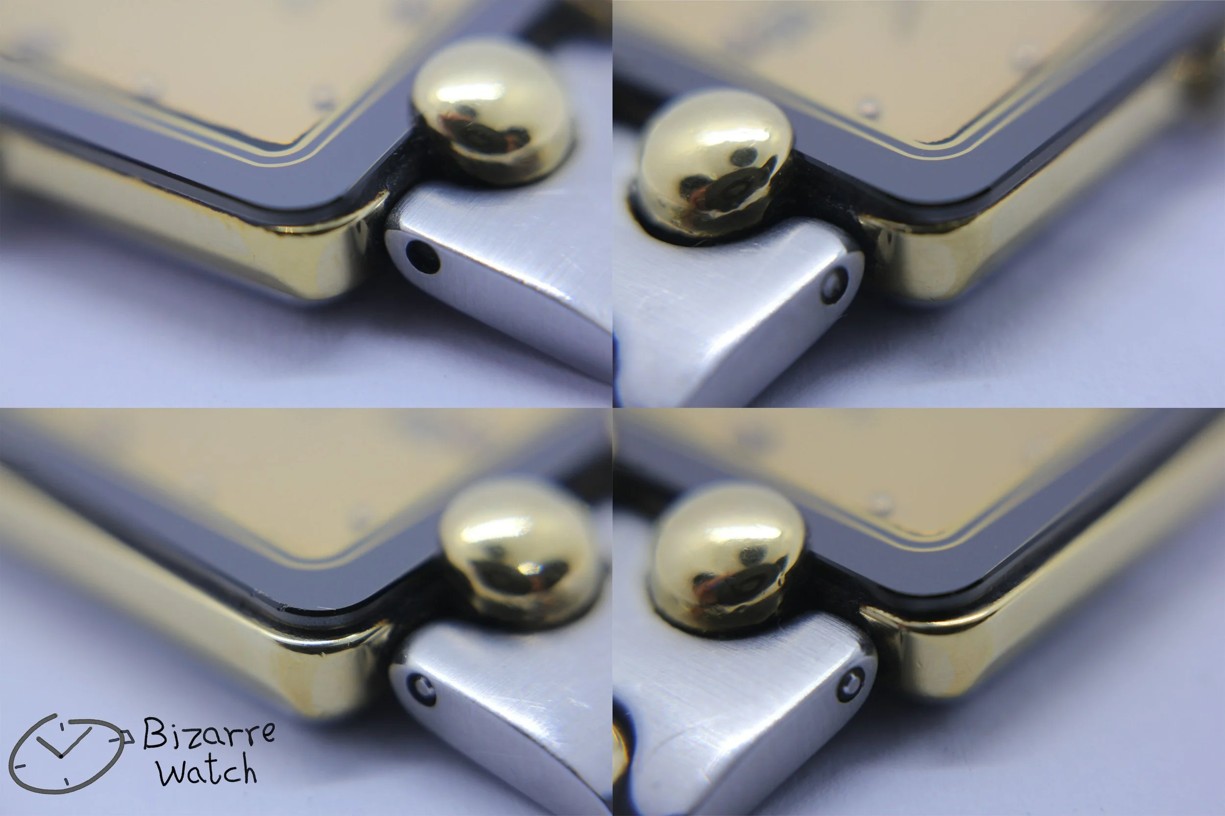 four corner view Vintage Goldplated 24mm Rado Florence 160.3530.2 Two Tone Bracelet Watch women men unisex used preowned pre-owned bizarre