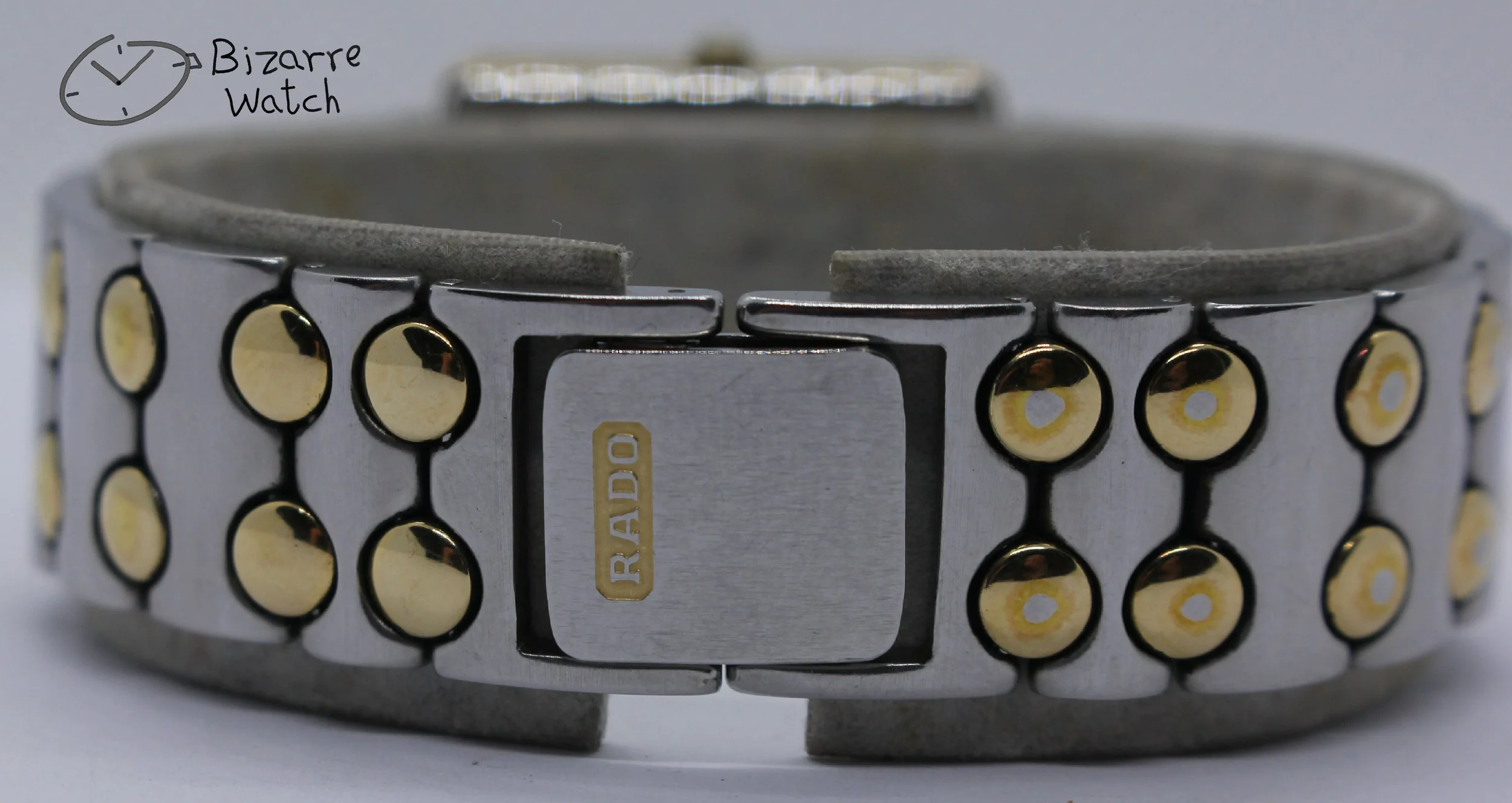 Clasp 03068 Vintage Goldplated 24mm Rado Florence 160.3530.2 Two Tone Bracelet Watch women men unisex used preowned pre-owned bizarre