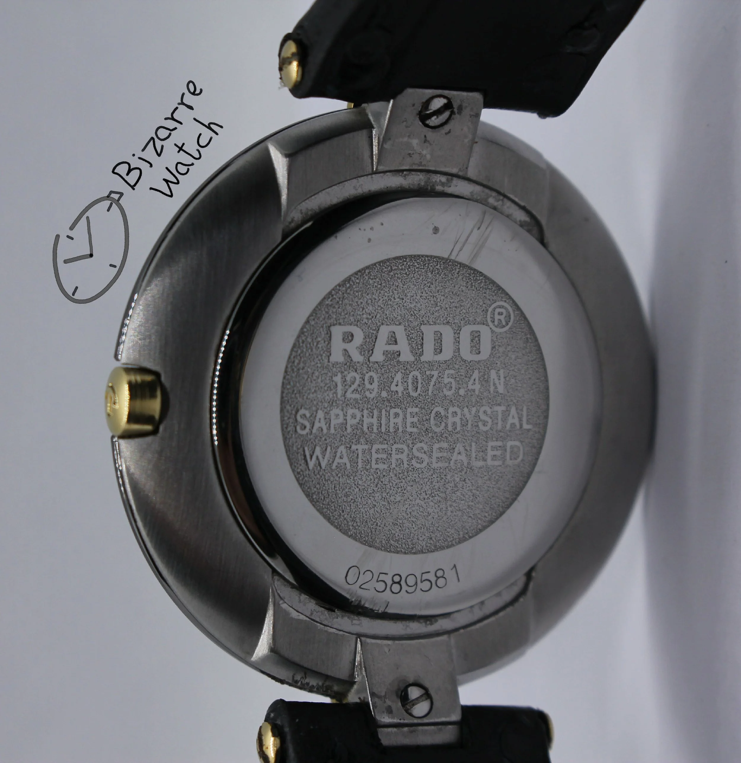 caseback Vintage Rado La Coupole 129.4075.4 129.4075.4N Genuine Leather Long Strap Watch bizarre bizarrewatch women men unisex