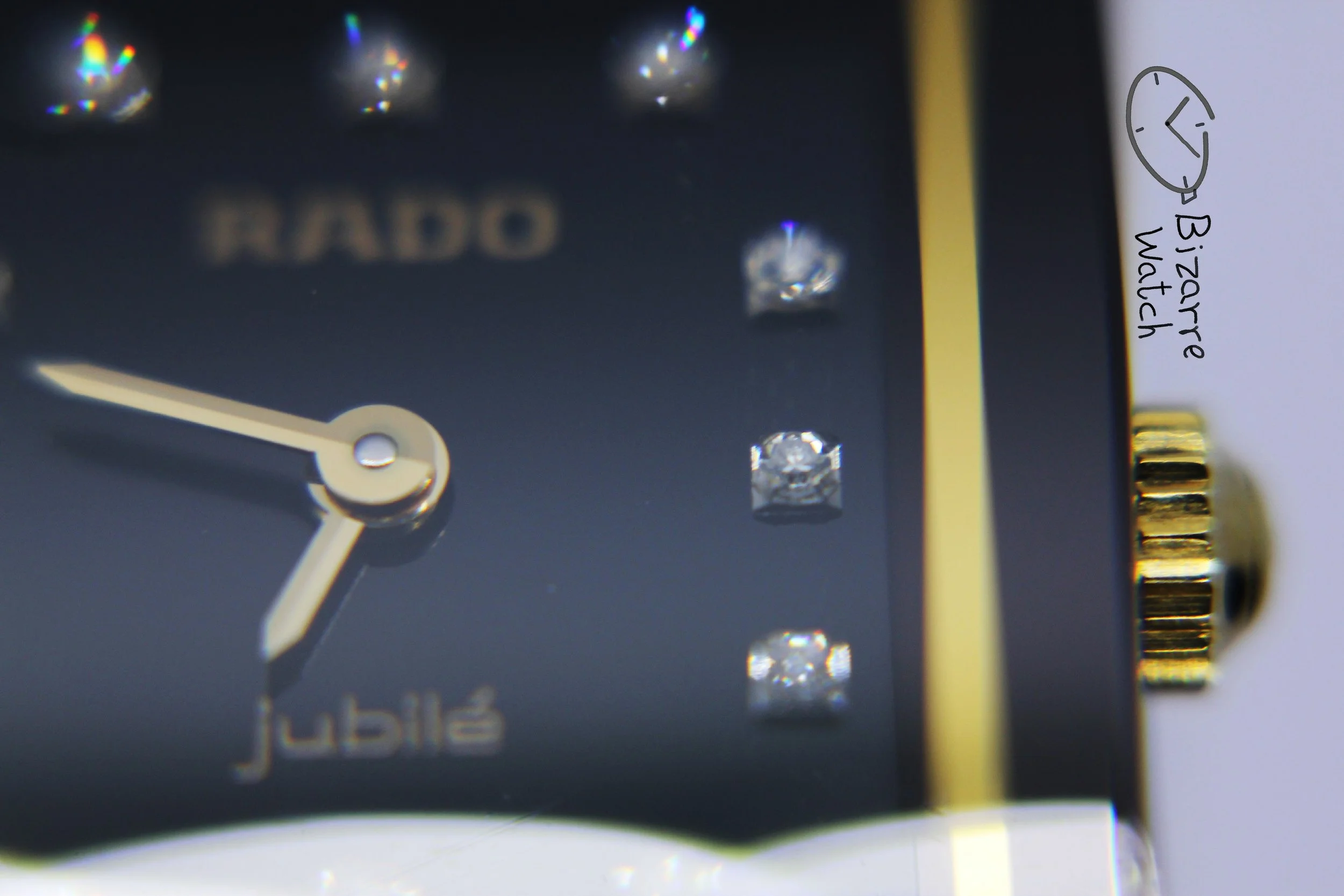 diamond diamonds dial 073 Rado Jubilé Jubile Scratchproof gold Black Ceramic Diastar Integral 153.0383.3 Watch Rado Integral Jubilee 153.0283.3 153.0283.3N bizarre bizarrewatch women ladies