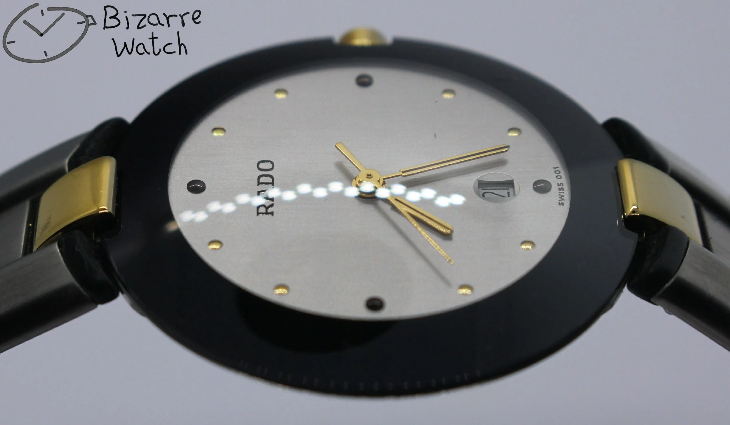 polarised polarized lens view vintage RARE Rado La Coupole 129.4075.4 Stainless Steel Rubber Bracelet Watch men women unisex bizarre