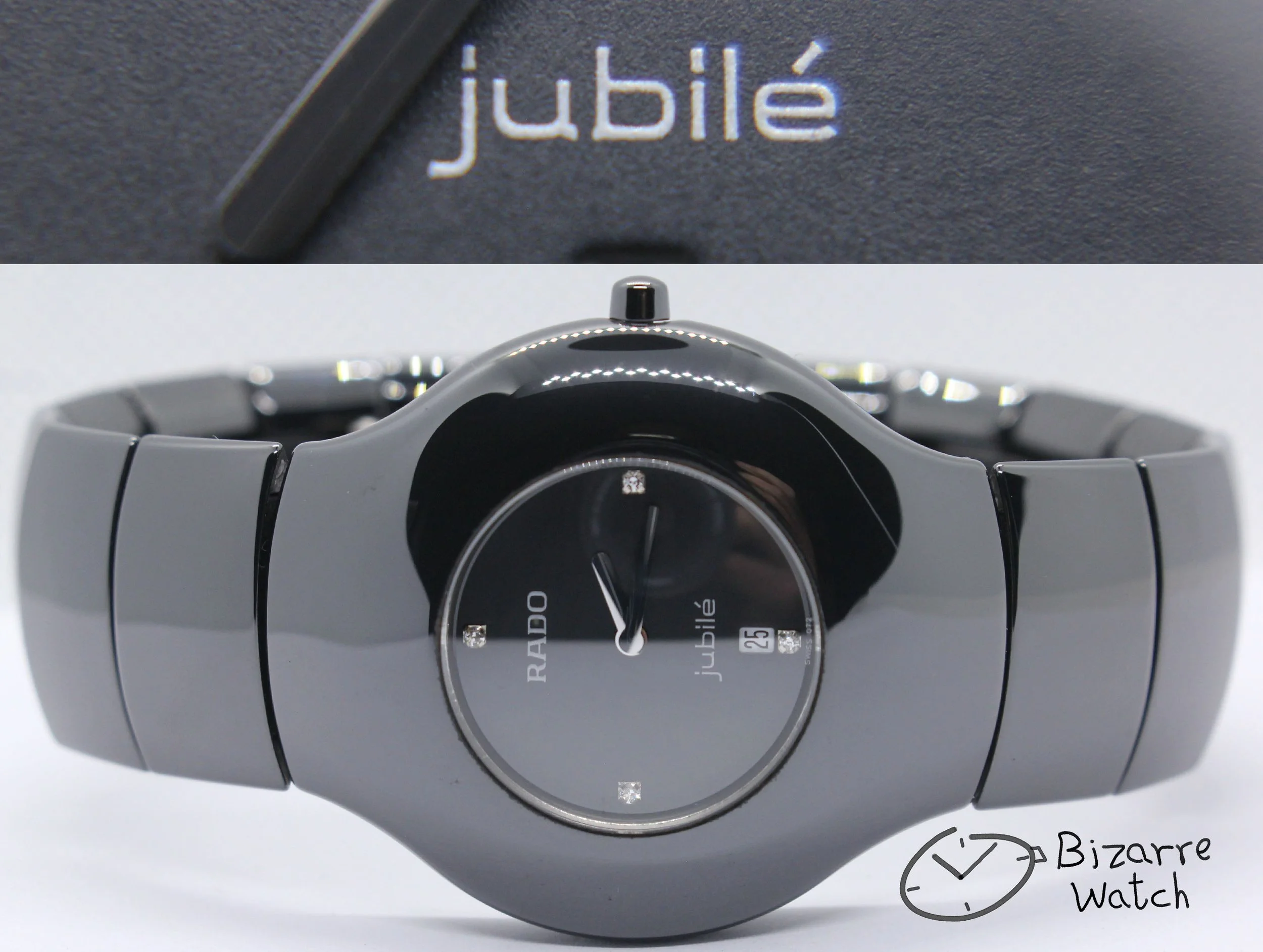 Scratchproof Rado Xeramo Jubilé Jubile 37mm Black Ceramic 160.0453.3 Watch bizarrewatch bizarre men women unisex gents
