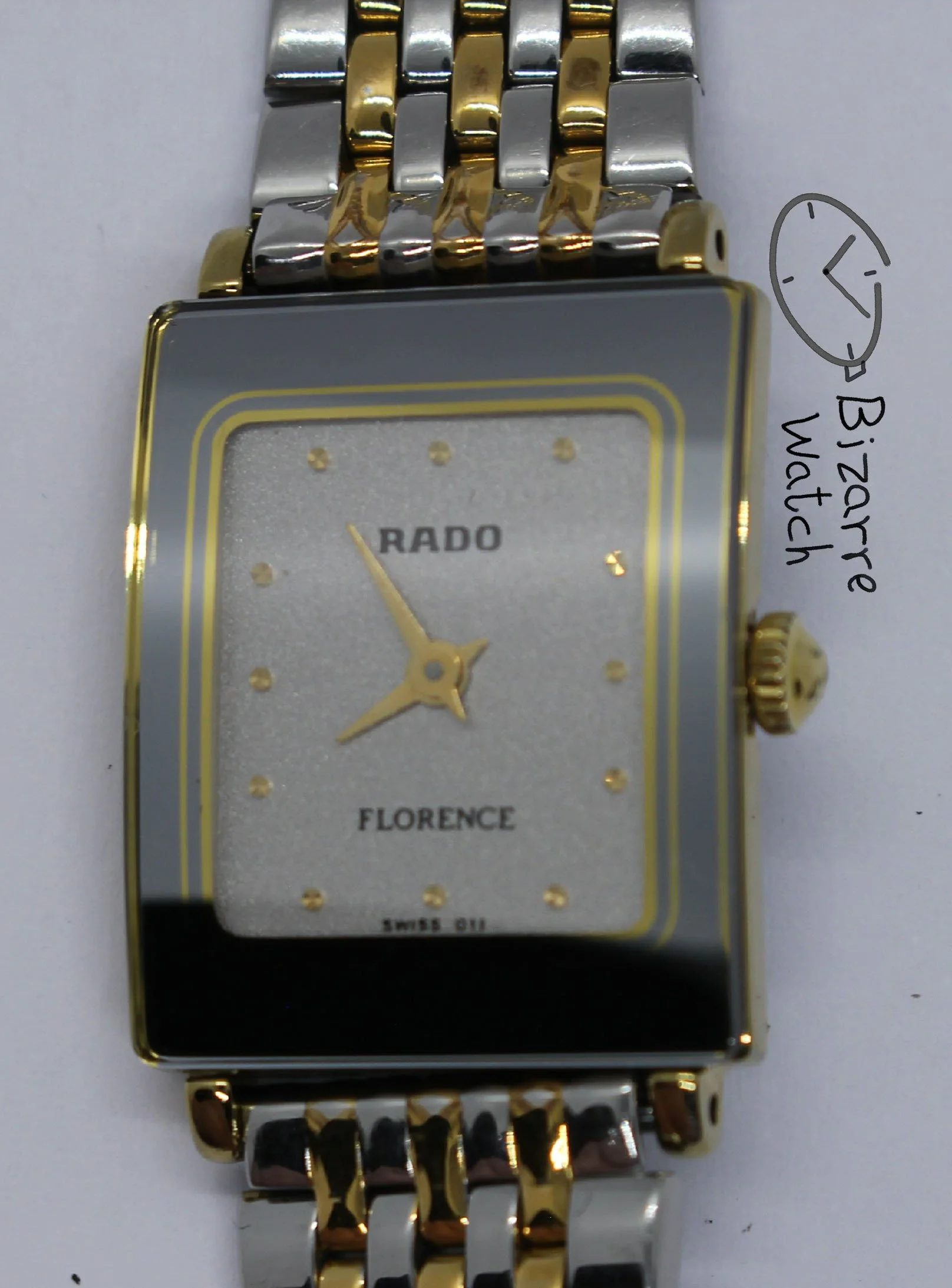 women Ladies Rado Florence 153.3606.2 153.3606.2n  Two Tone Bracelet Sapphire Crystal Watch bizarrewatch bizarre