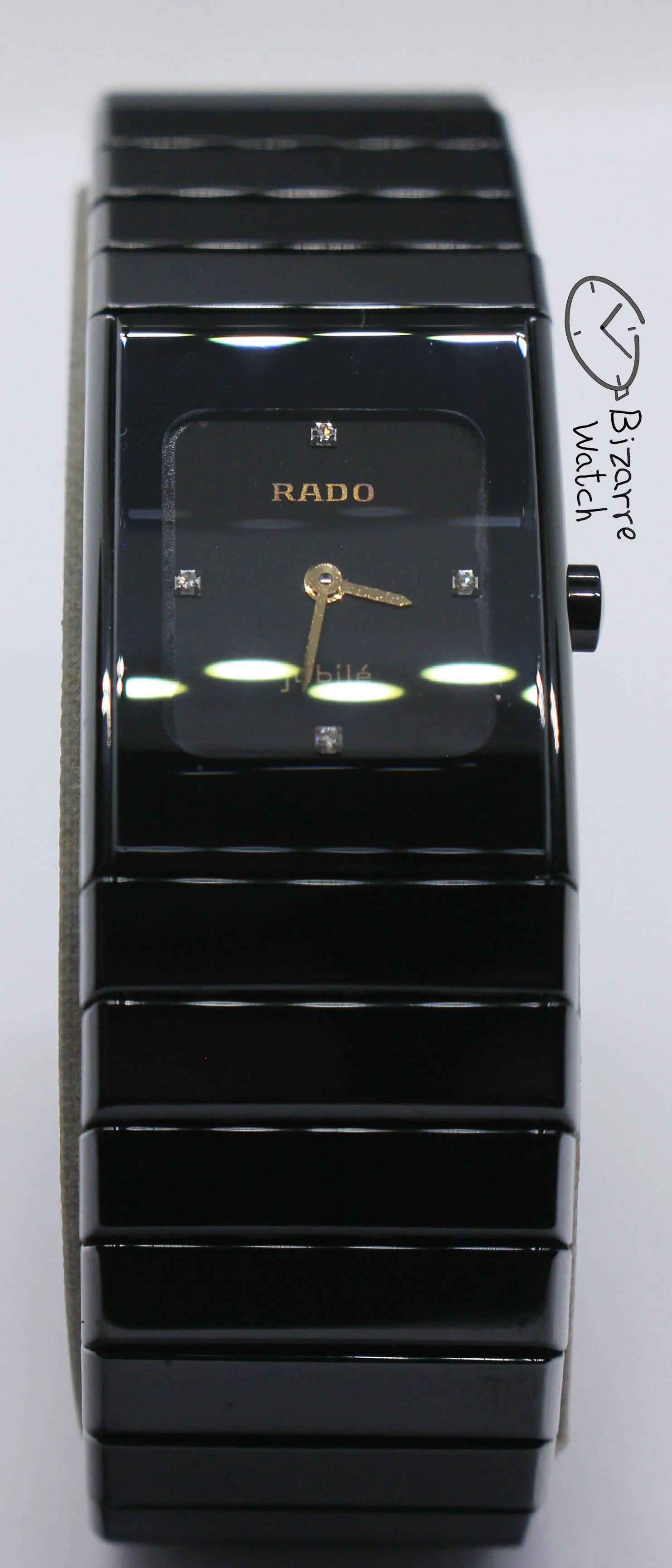 jubile vintage 4 Diamonds Scratchproof Rado Ceramica Jubilé Diastar 963.0350.3 Black Ceramic Watch women ladies preowned used