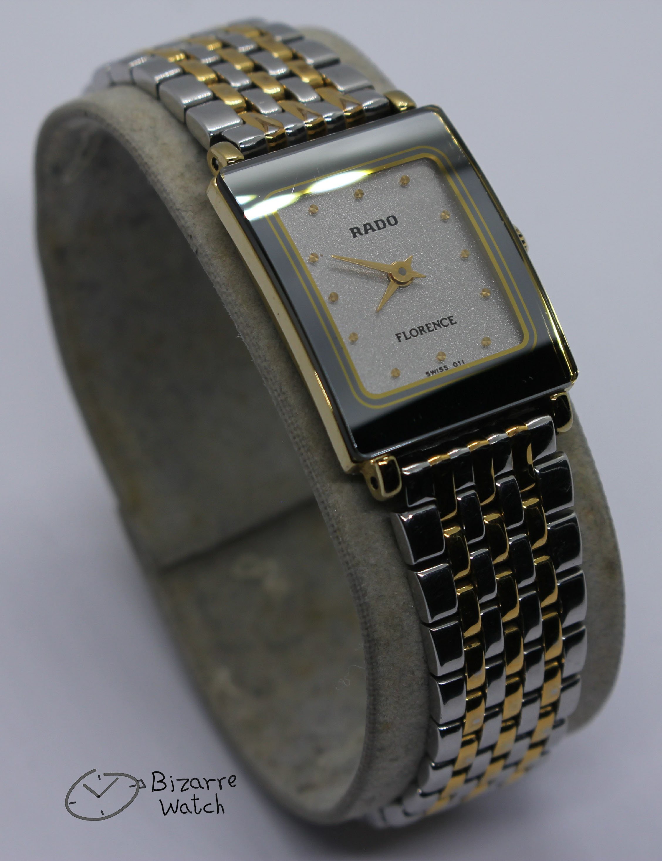 women Ladies Rado Florence 153.3606.2 153.3606.2n  Two Tone Bracelet Sapphire Crystal Watch bizarrewatch bizarre