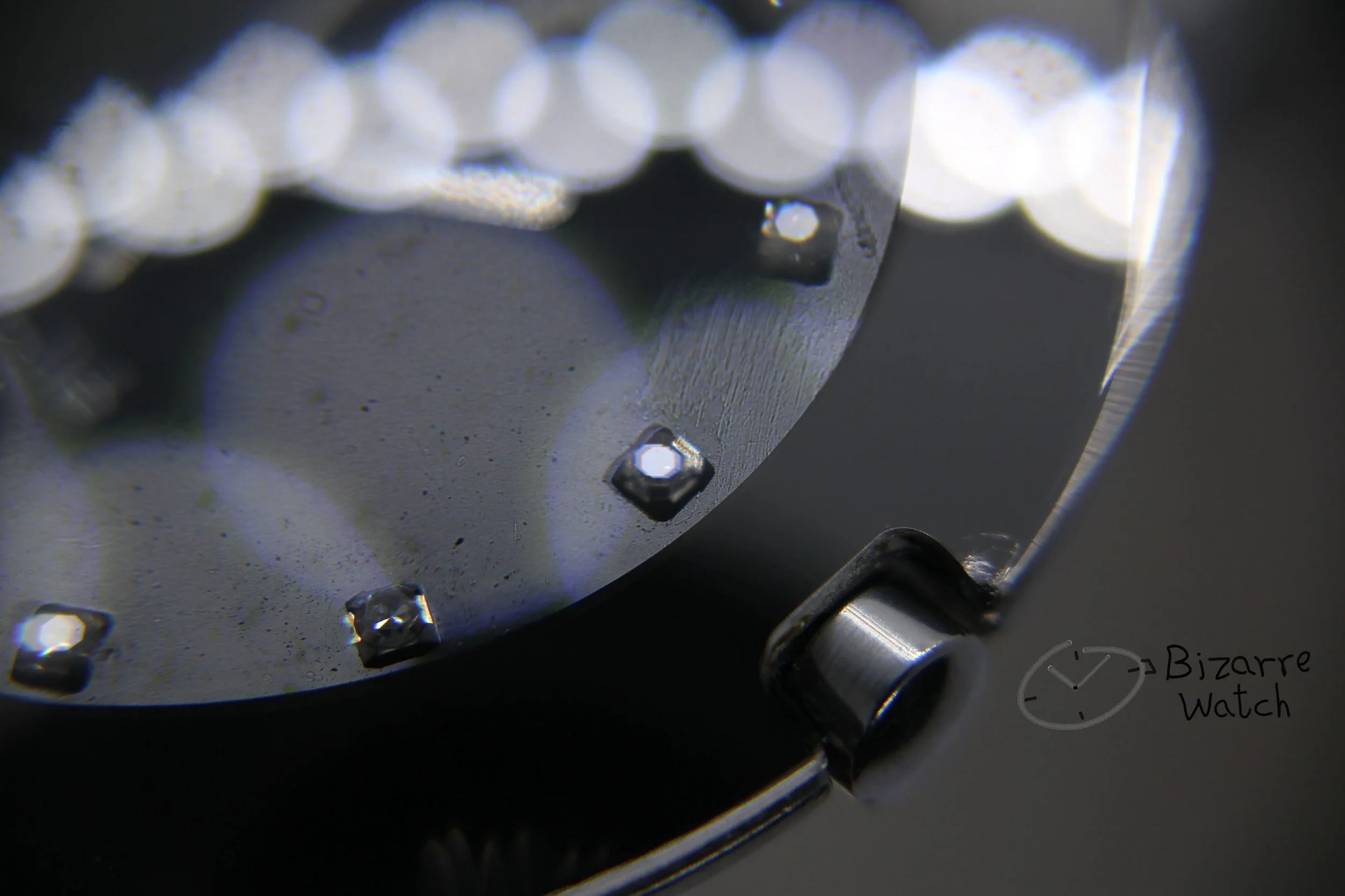 Dial 072 jubile jubilee Jubilé vintage diamonds 129.0531.3 RADO Coupole 129.0531.3 Domed Sapphire Black 33mm Stainless Steel Watch bizarre men women unisex