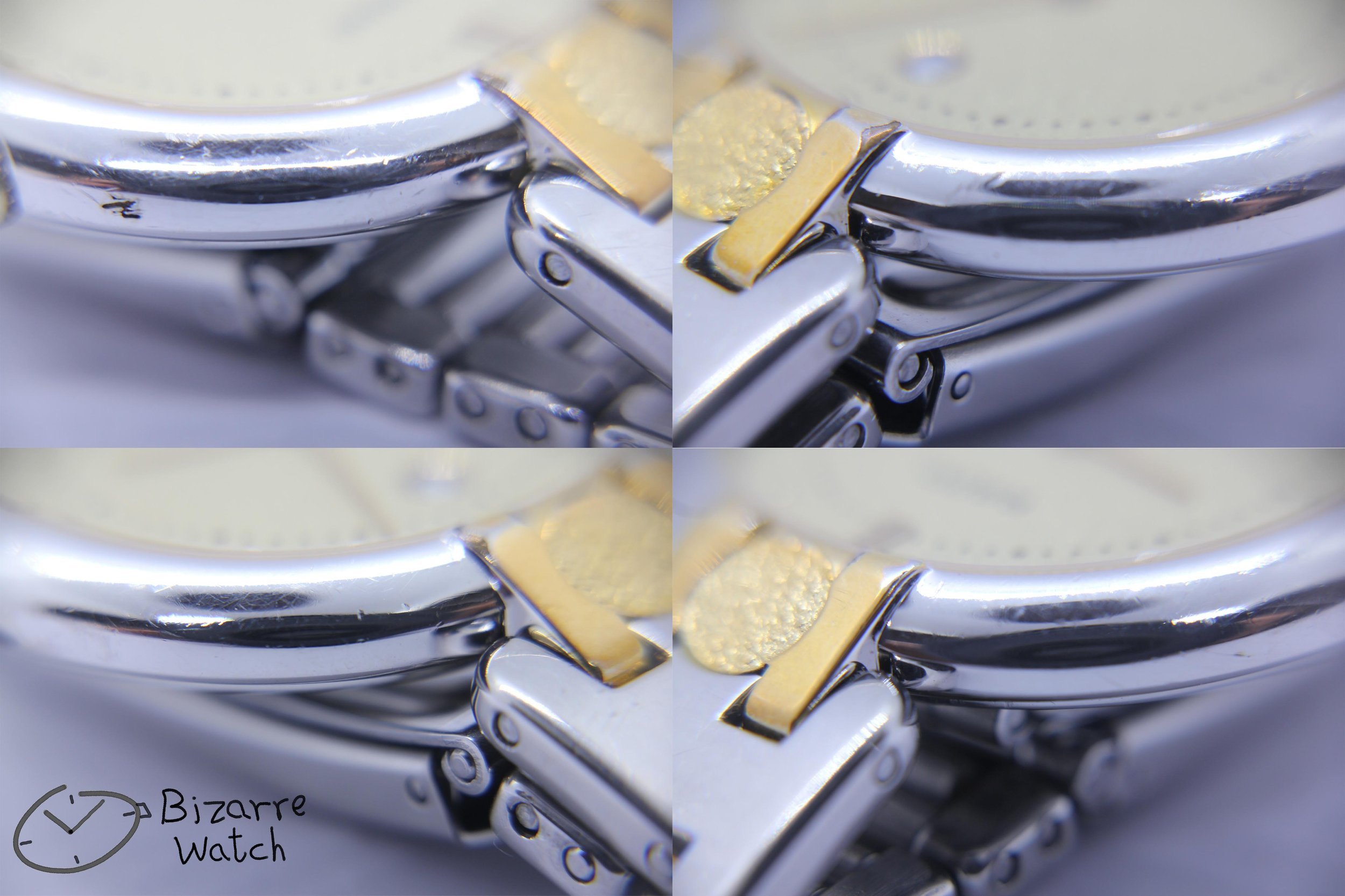 four corner sapphire crystal vintage Rado Florence 160.3568.2 bracelet round date yellow Two Tone Goldplated Watch bizarre bizarrewatch women men unisex used preowned