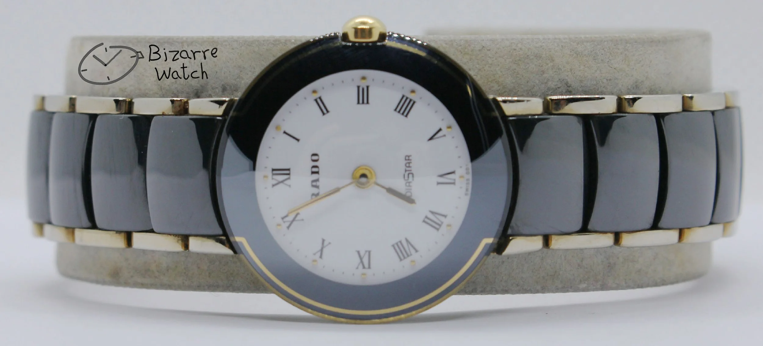 sapphire domed vintage Ladies Scratchproof RADO Coupole Diastar 24mm Black Ceramic 204.0302.3 Watch bizarre bizarrewatch women ladies