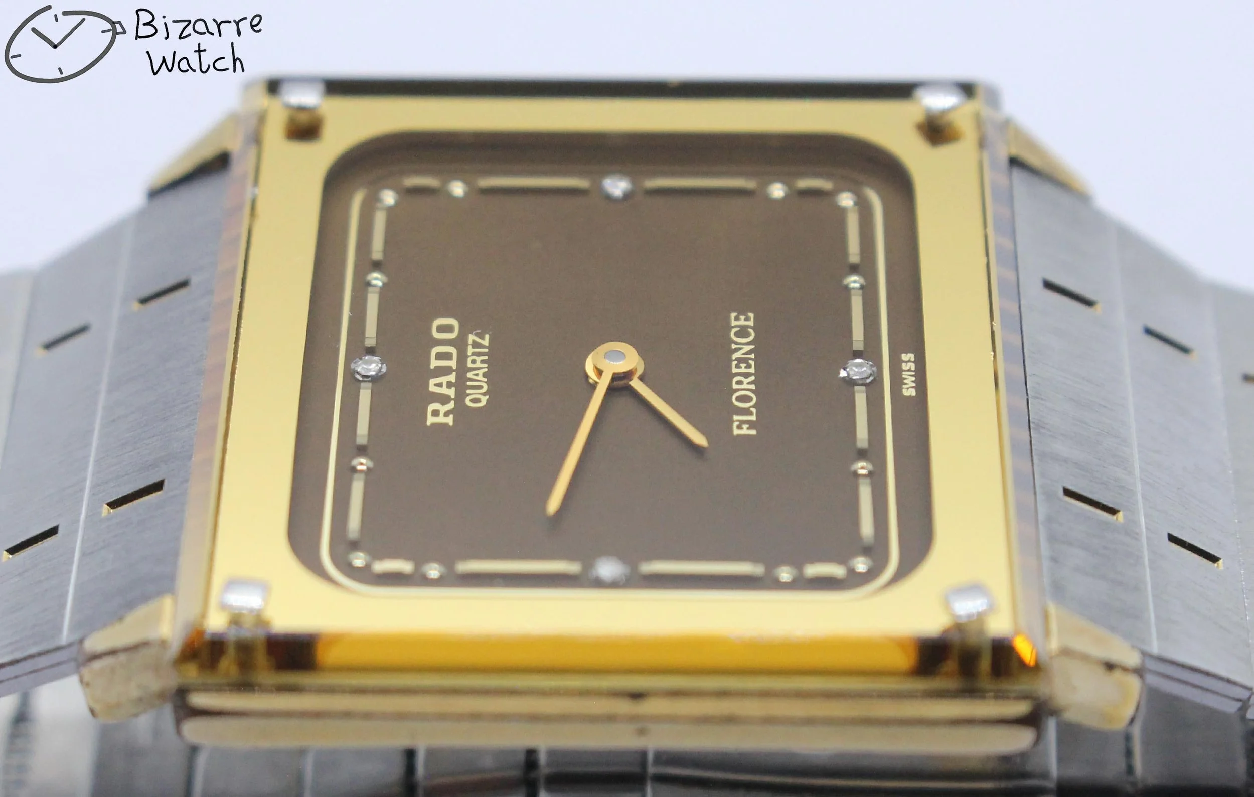 polarised polarized lens view Rado Florence 121.2019.2 bracelet goldplated sapphire bizarrewatch bizarre watch women men unisex used preowned