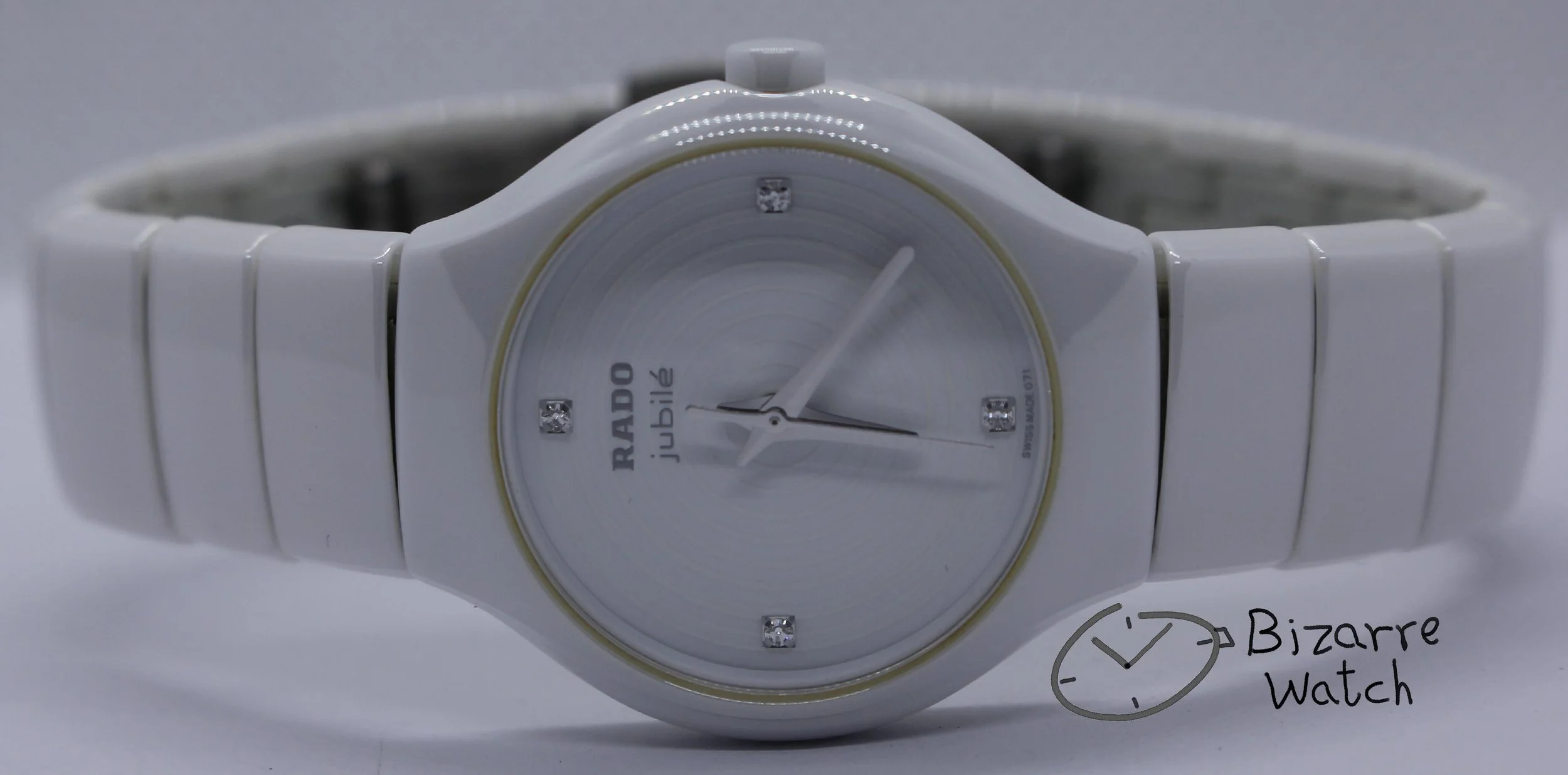 diamond Diamonds Ladies Rado Jubile Jubilé 318.0696.3 True White Ceramic Watch women ladies scratchproof high tech
