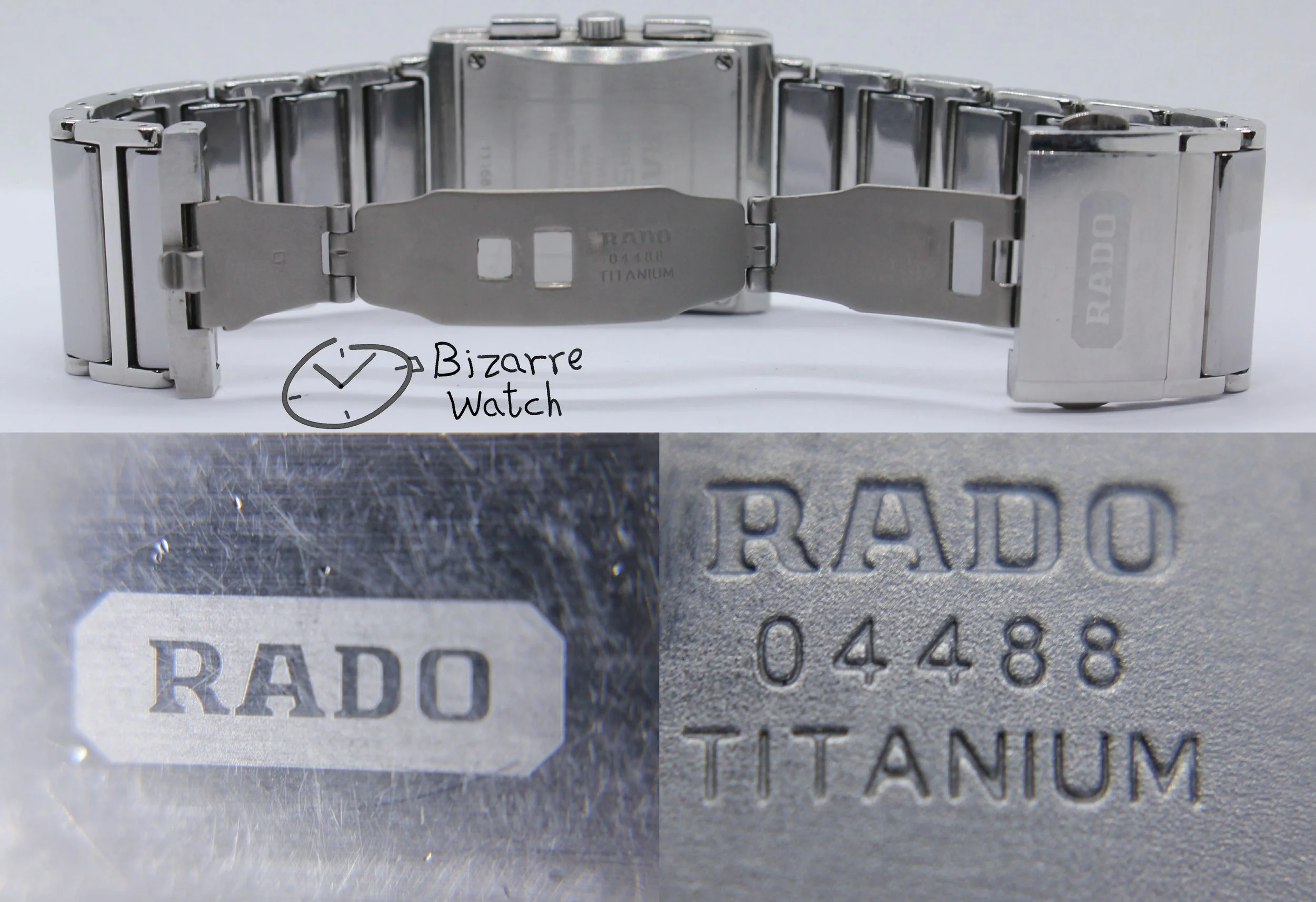 clasp 04488 Rado Diastar Chronograph Integral 538.0591.3 Ceramic blue silver Watch Titanium ETA 251.471 Movement men unisex women