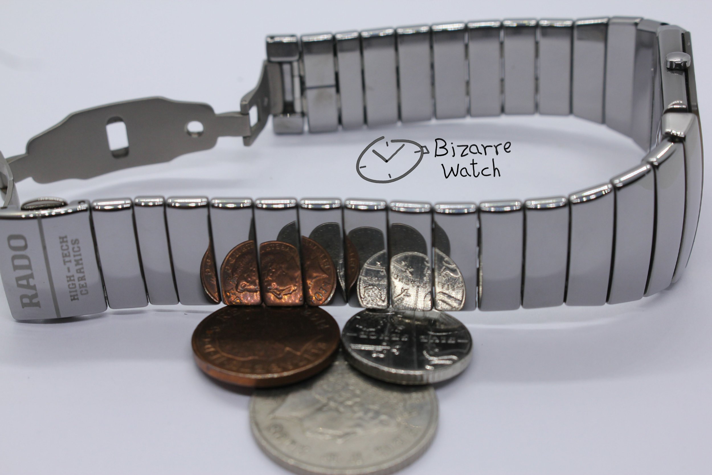 coin reflection mirror clasp 04151 bracelet links Rado Diastar Sintra Silver Dial 29mm 152.0332.3 Ceramic Titanium Watch bizarrewatch bizarre women men unisex