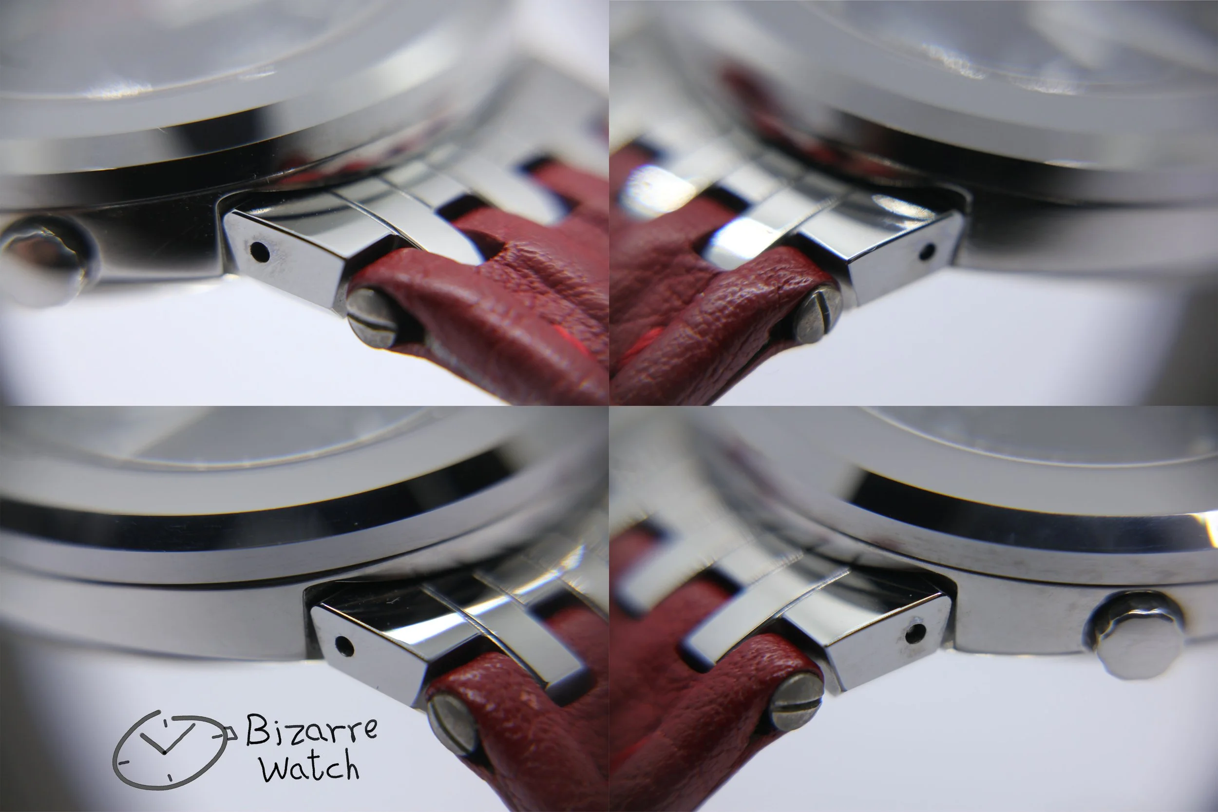 four corner Rado Mini Diamaster Diastar 34mm Chronograph Tungsten Carbide Red 538.0470.3 women unisex men bizarrewatch