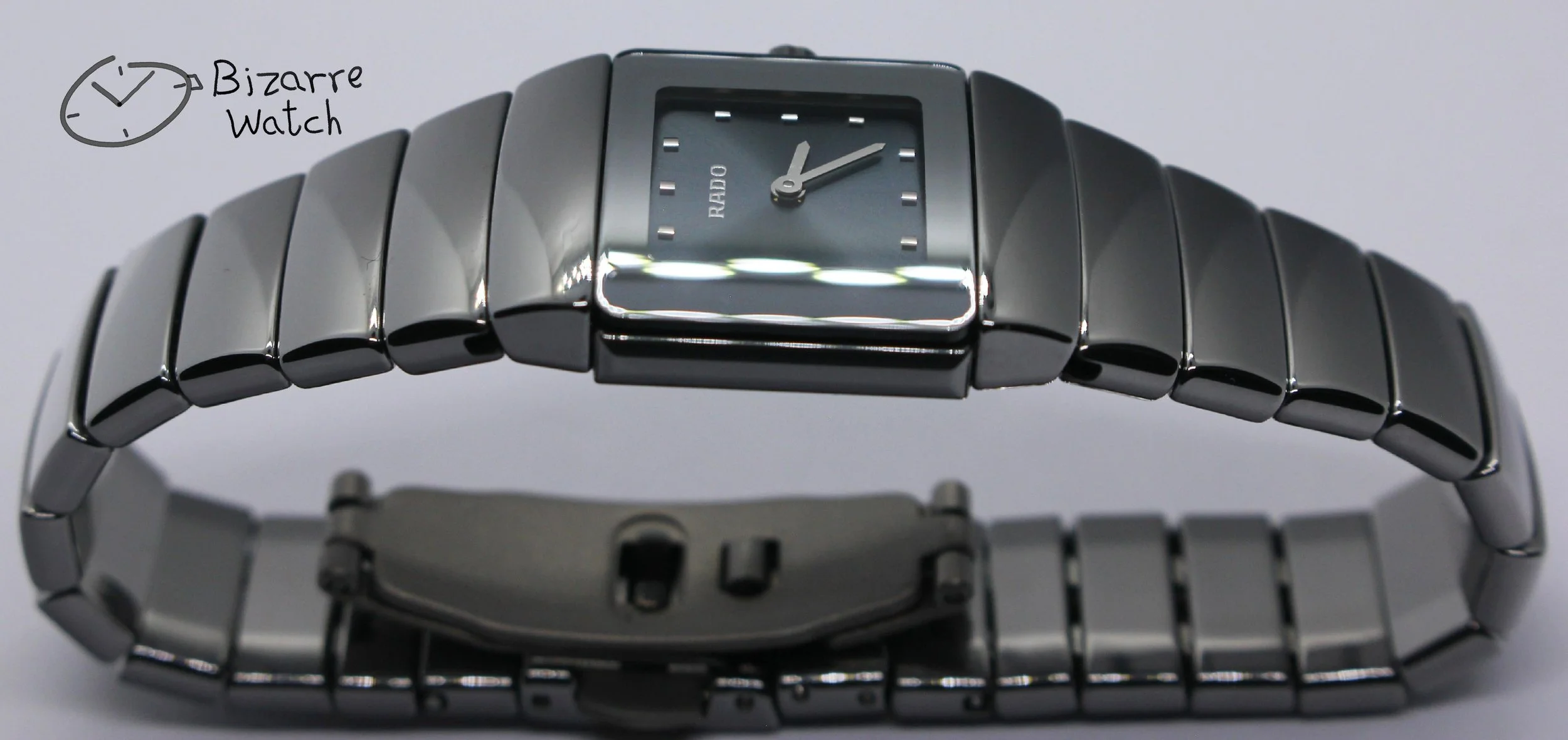 polarised lens view scratchproof Rado Diastar Sintra 21mm Blue Sunburst Dial 153.0334.3 Silver Ceramic Watch titanium ladies women bizarre bracelet links