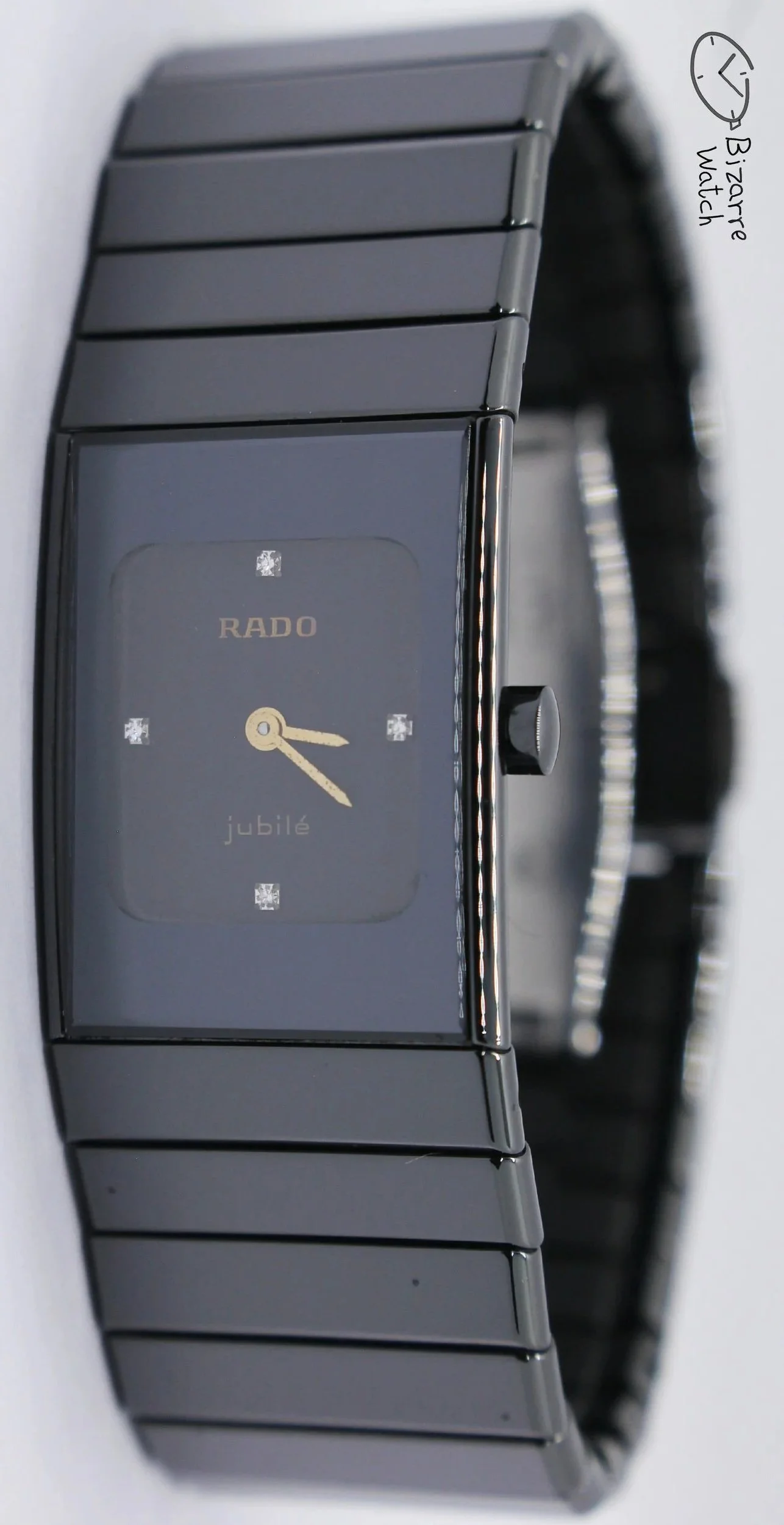 jubile vintage 4 Diamonds Scratchproof Rado Ceramica Jubilé Diastar 963.0350.3 Black Ceramic Watch women ladies preowned used