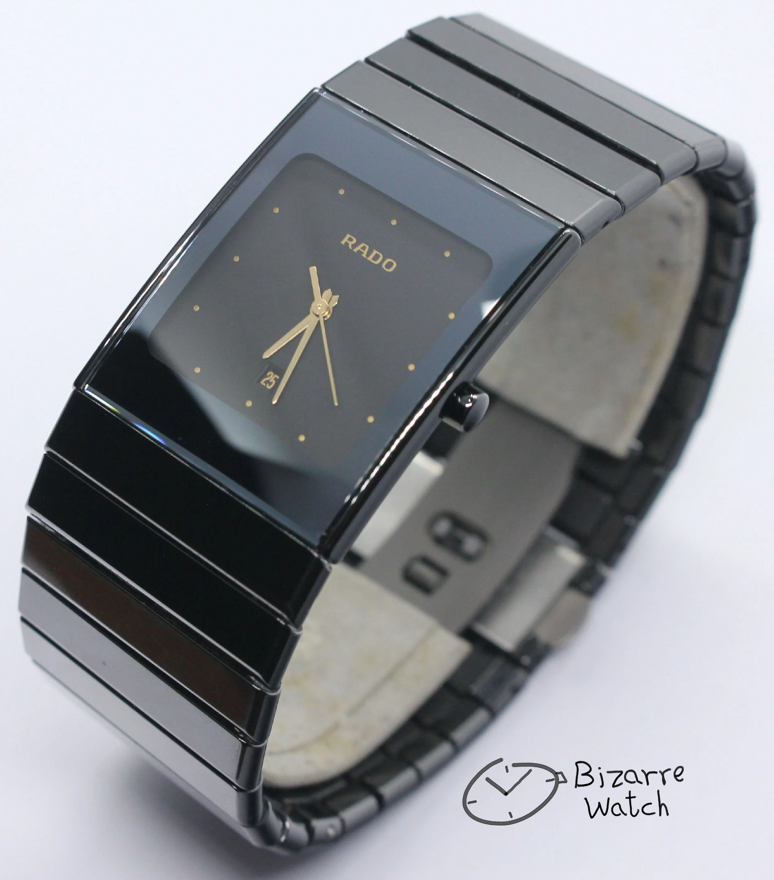 27mm Scratchproof Rado Ceramica Diastar 111.0294.3 Black Ceramic Watch bizarre women men unisex used preowned pre-owned