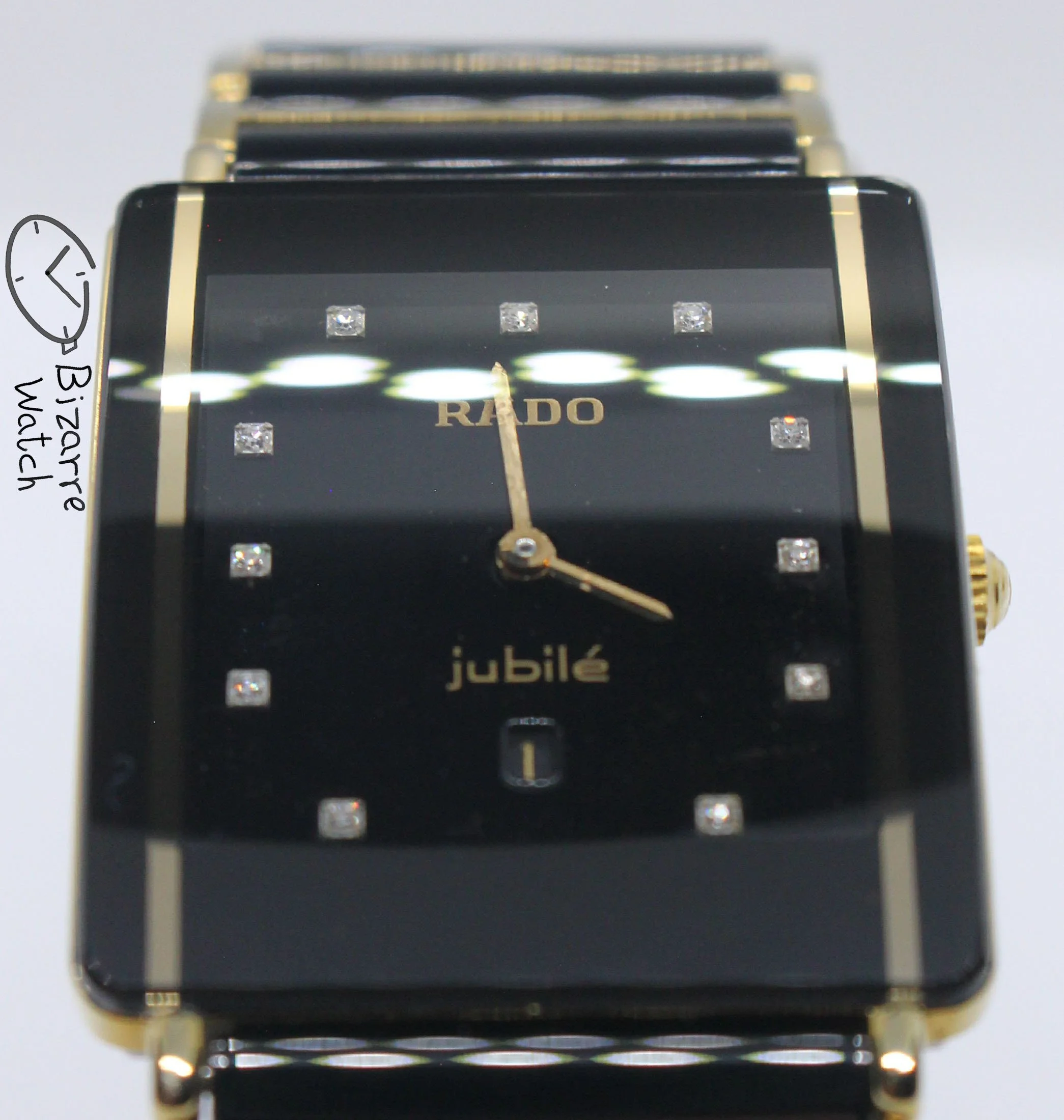 polarised polarized lens view scratchproof Jubilé Diamond Rado Jubile Gold Black Ceramic Diastar Integral 160.0282.3 Watch bizarre men women unisex